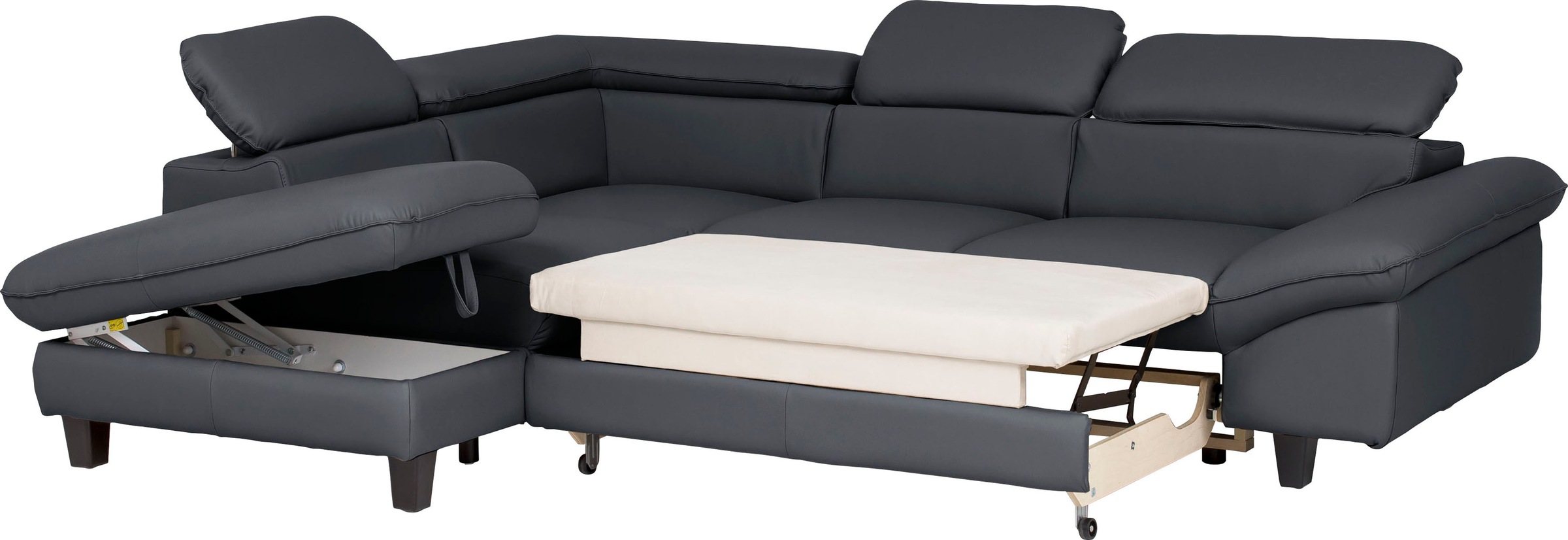 Home affaire Ecksofa »Pilot L-Form«, mit Kopfteilverstellung, wahlweise mit Bettfunktion & Bettkasten