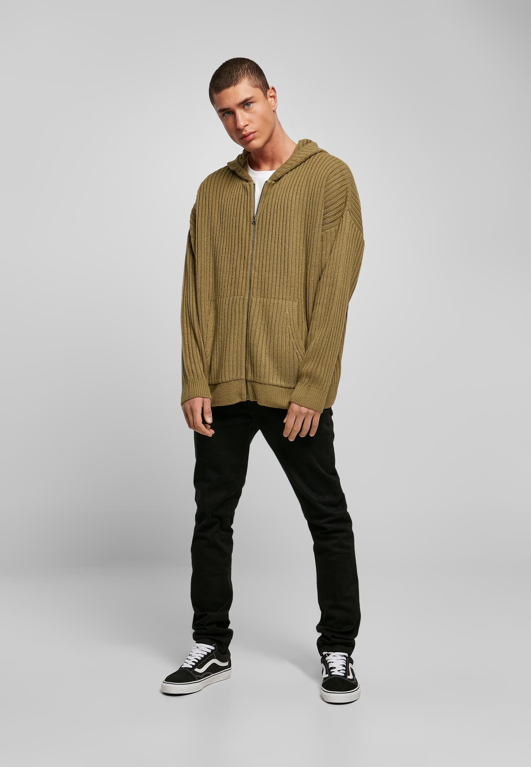 URBAN CLASSICS Kapuzensweatshirt »Urban Classics Herren Knitted Zip Hoody«, (1 tlg.)