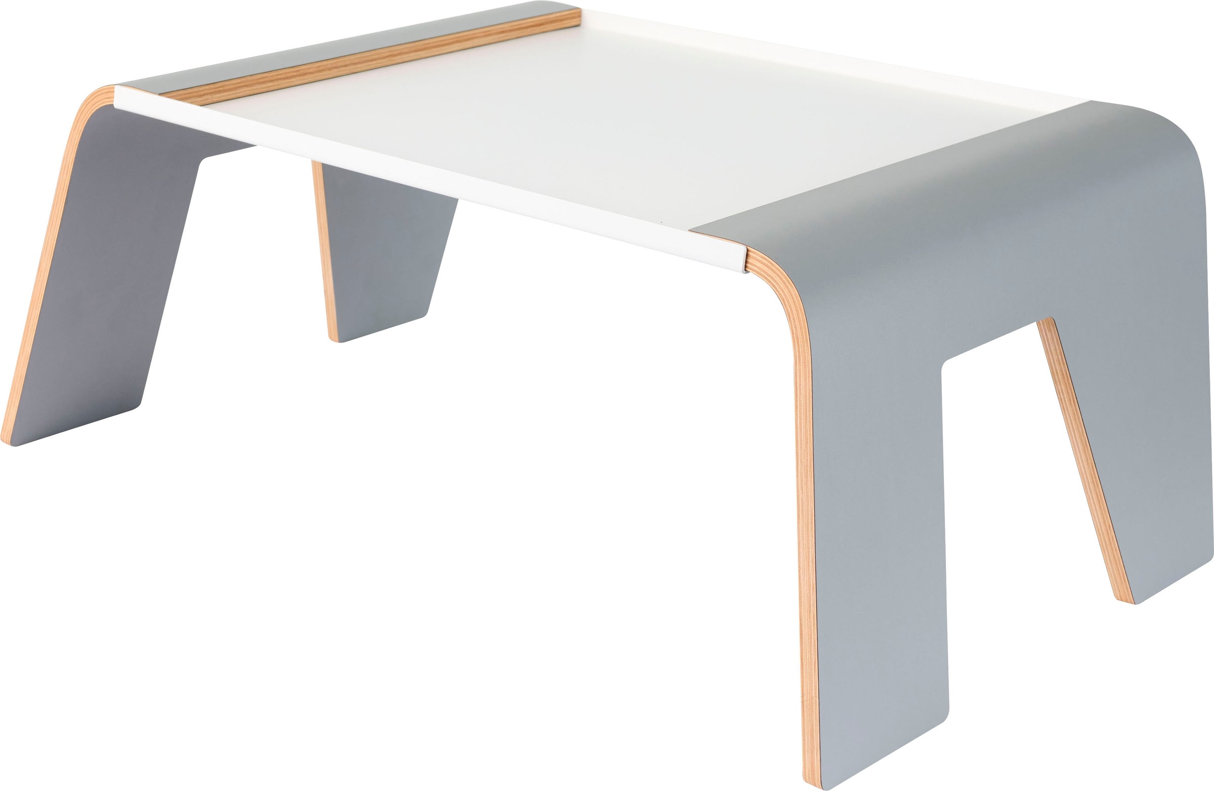 Laptoptisch TOJO "praktisch grau/weiß", grau (grau, weiß, grau, weiß), B:65cm H:24cm T:37cm, Tische, Frühstück- und Notebooktablett, Breite 65 cm 3