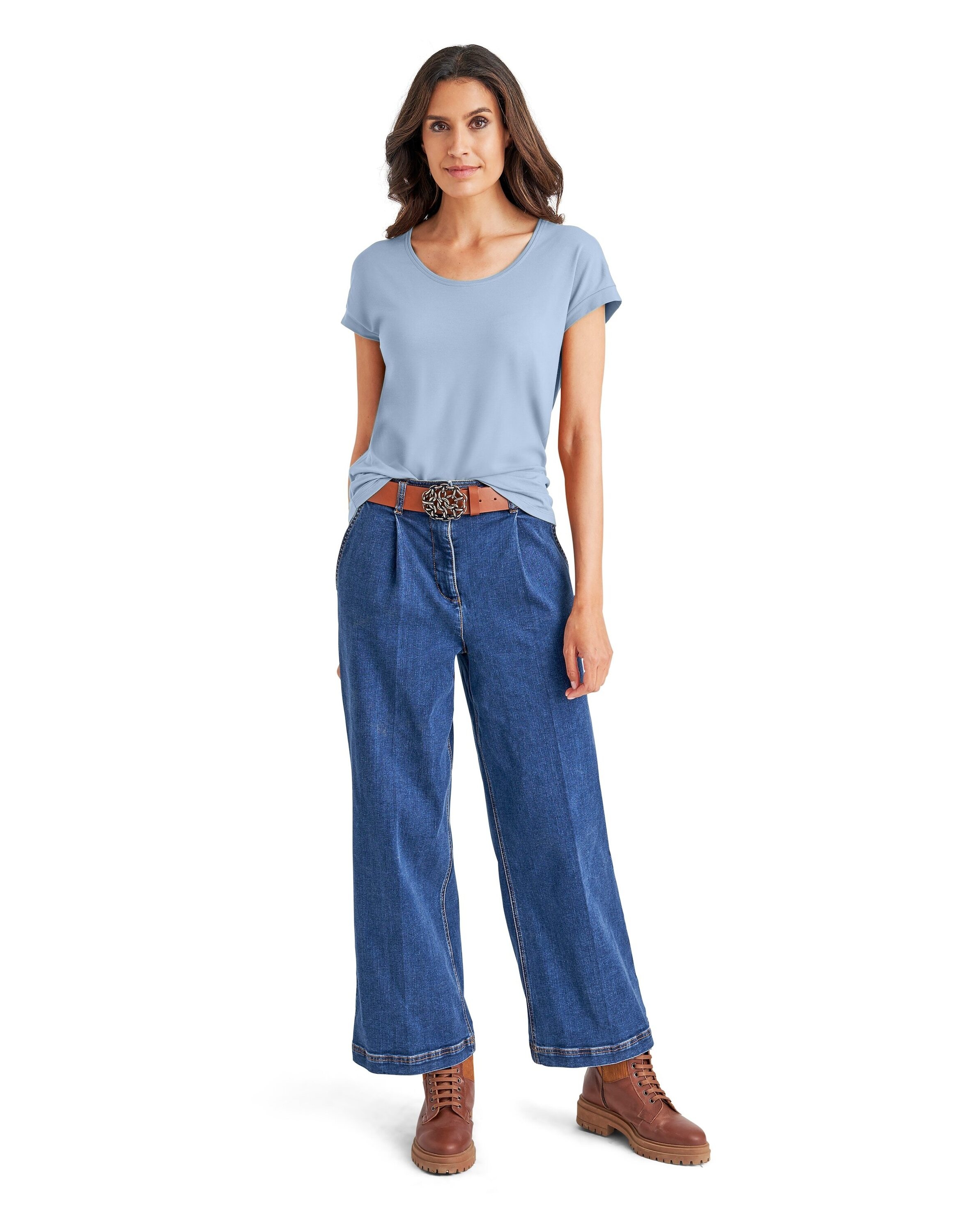 MADELEINE Kurzarmshirt "Jerseybluse Elegantes Viskose-Oberteil" günstig online kaufen