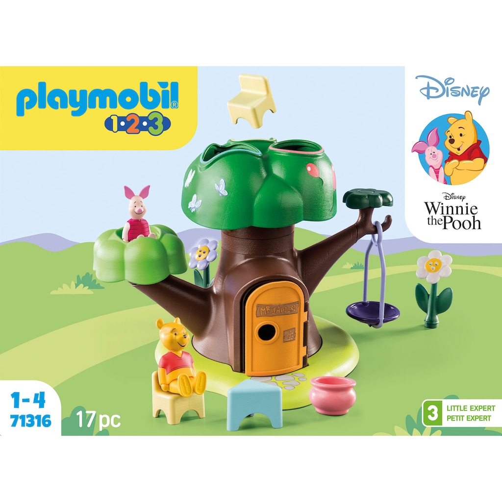 Playmobil® Konstruktions-Spielset »Winnies & Ferkels Baumhaus (71316), Playmobil 1-2-3«, (17 St.), Made in Europe