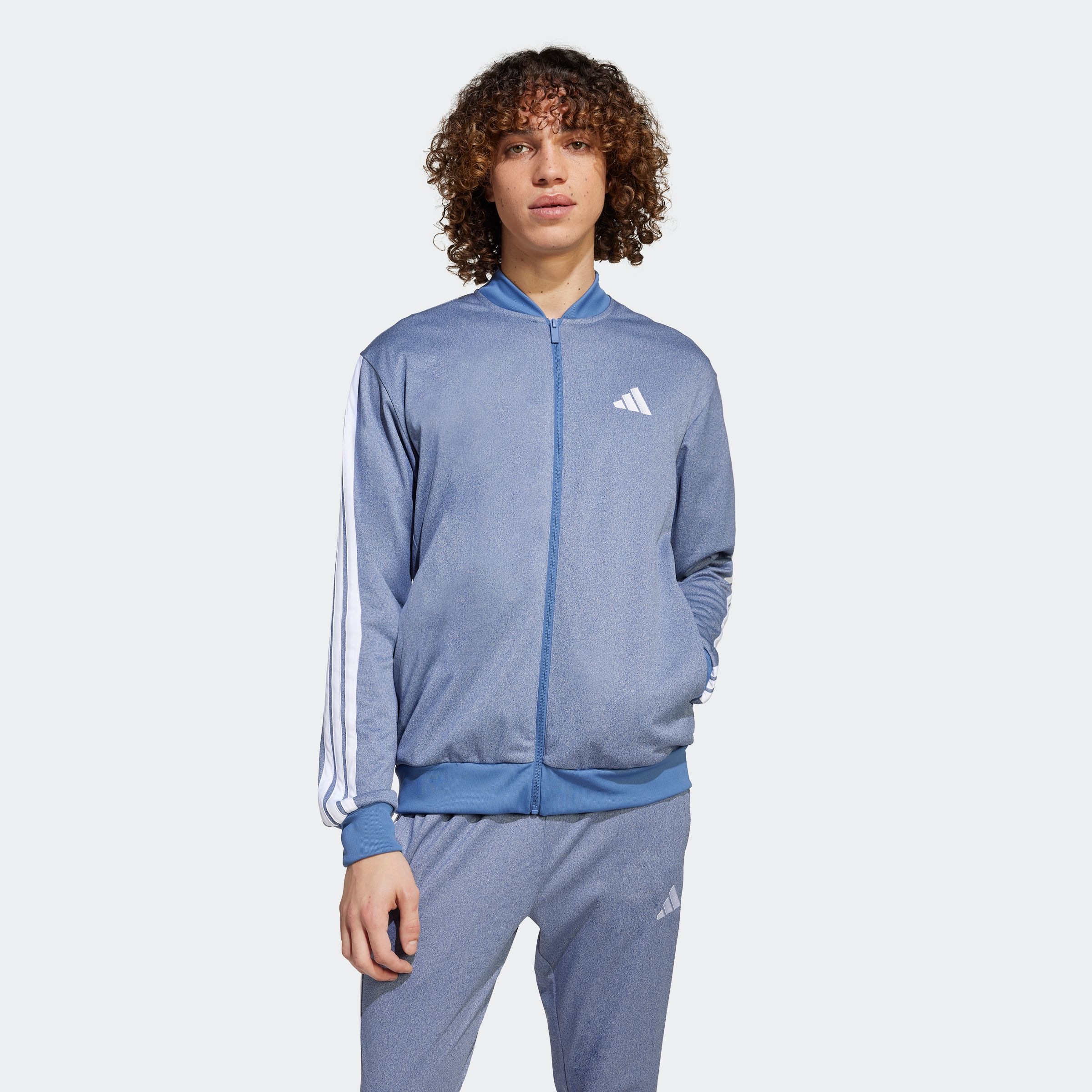 adidas Sportswear Trainingsjacke "TRICOT REGULAR-FIT MÉLANGE" günstig online kaufen