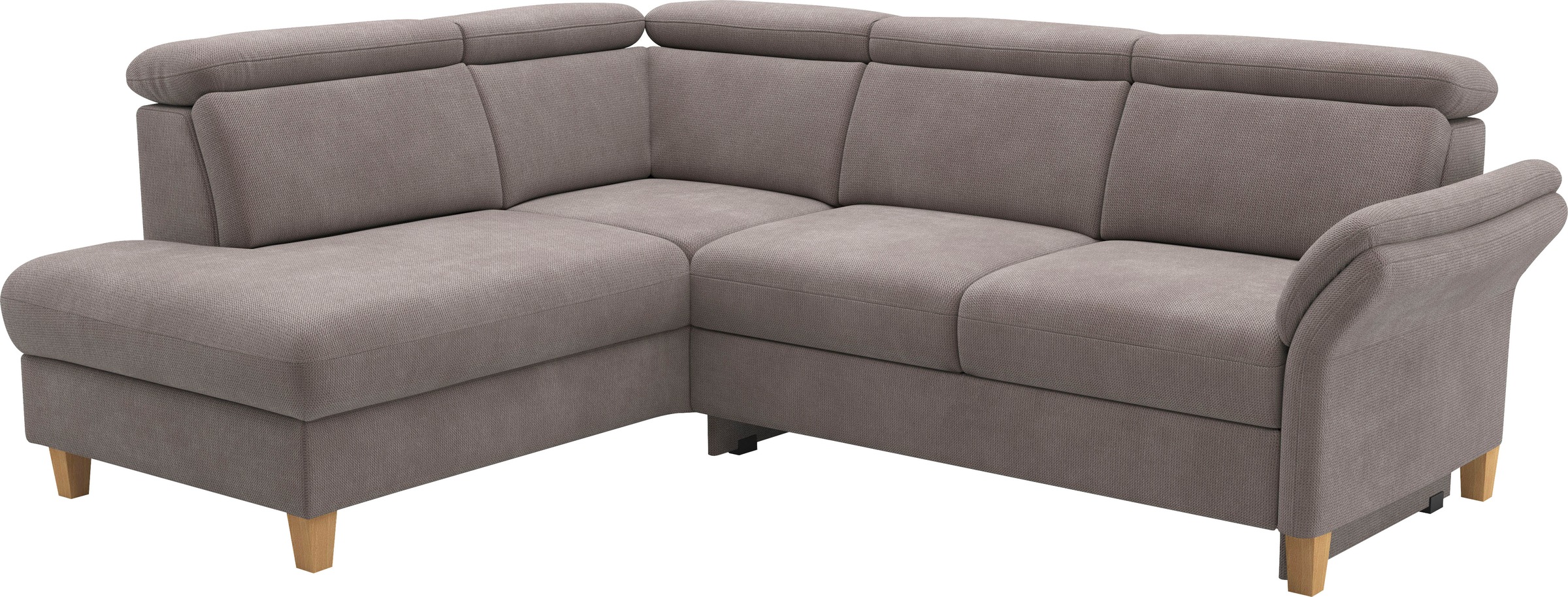 Thumbnail - Home affaire Ecksofa "Glendale, L-Form" inkl. Kopfteilverstellung, wahlweise mit Vorziehsitz und Bettkasten