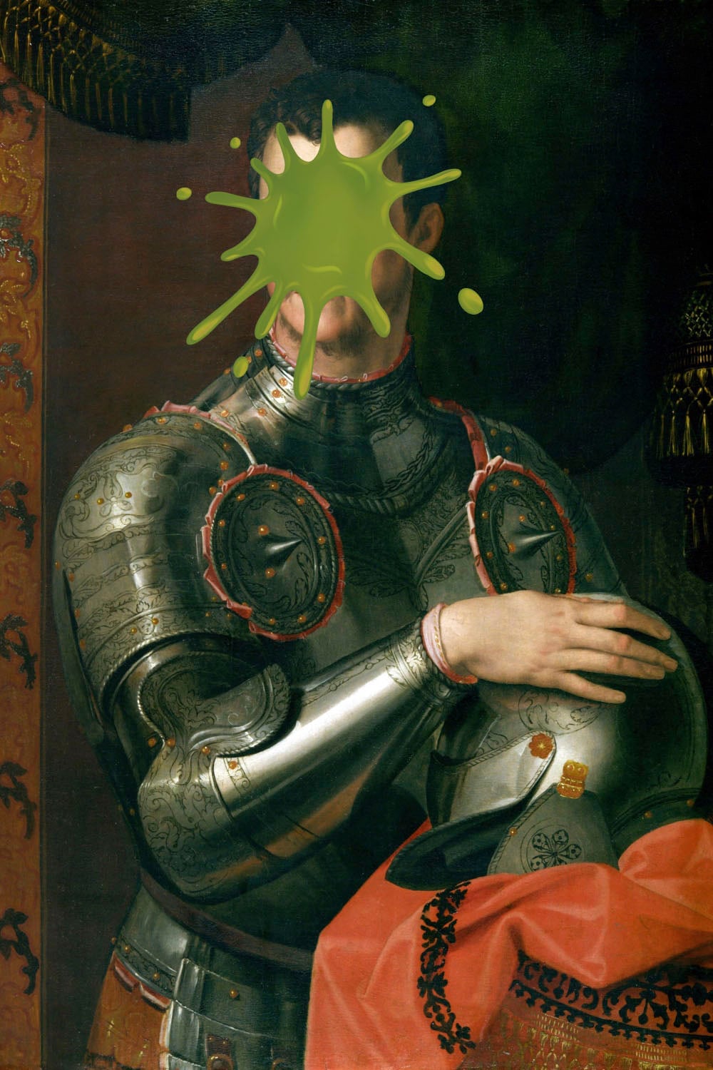 queence Acrylglasbild "Ritter mit Farbklecks" Bilder von Männern  Formen  G günstig online kaufen