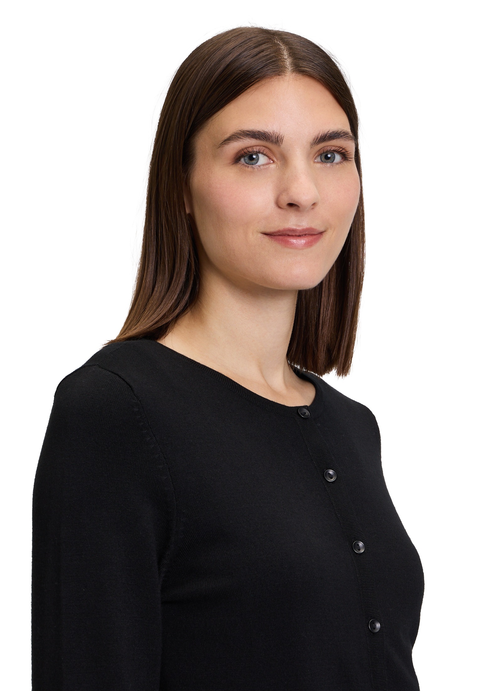 Betty Barclay Strickjacke »Betty Barclay Damen Strick-Cardigan mit Knöpfen«, Rippbündchen