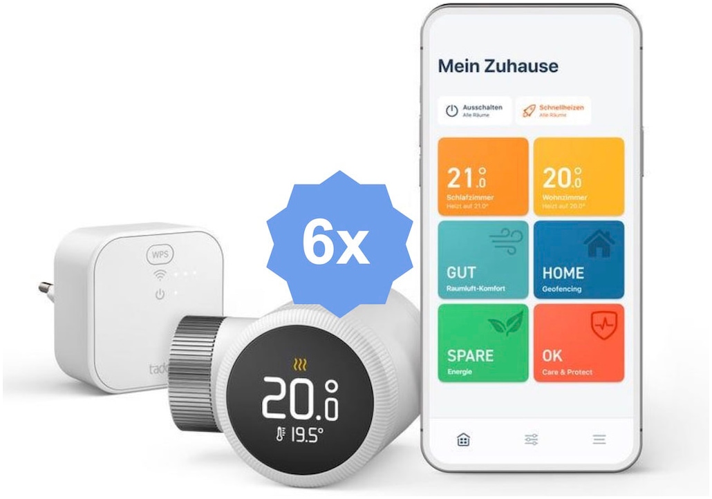 Heizkörperthermostat »Bridge + 6x Smartes Heizkörperthermostat (Line X)«