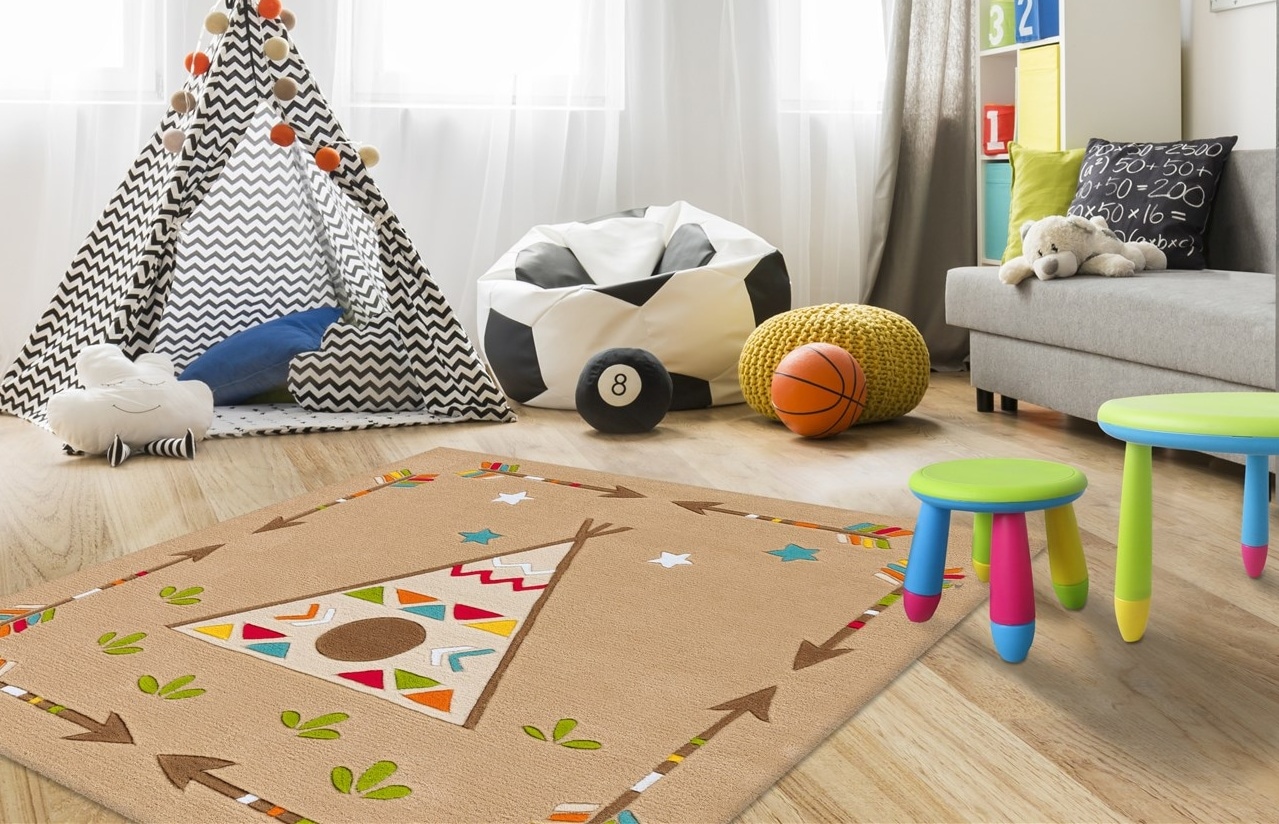 Arte Espina Kinderteppich "Spirit Glowy 3142" rechteckig 23 mm Höhe Besonders strapazierfähig und pflegeleicht