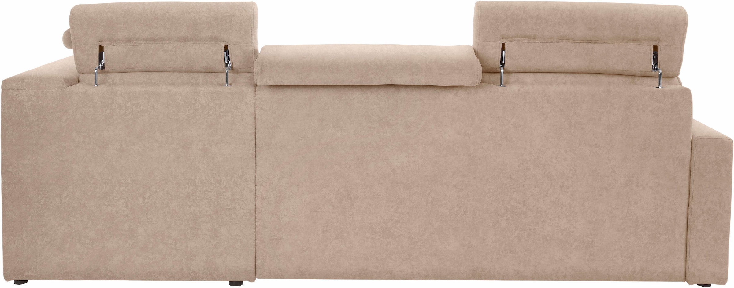 DOMO collection Ecksofa »Ava, moderne Sitzheftung mit toller Doppelnaht, komfortabel, L-Form«, mit Ottomane, inkl. Federkern, wahlweise mit Kopfteilverstellungen