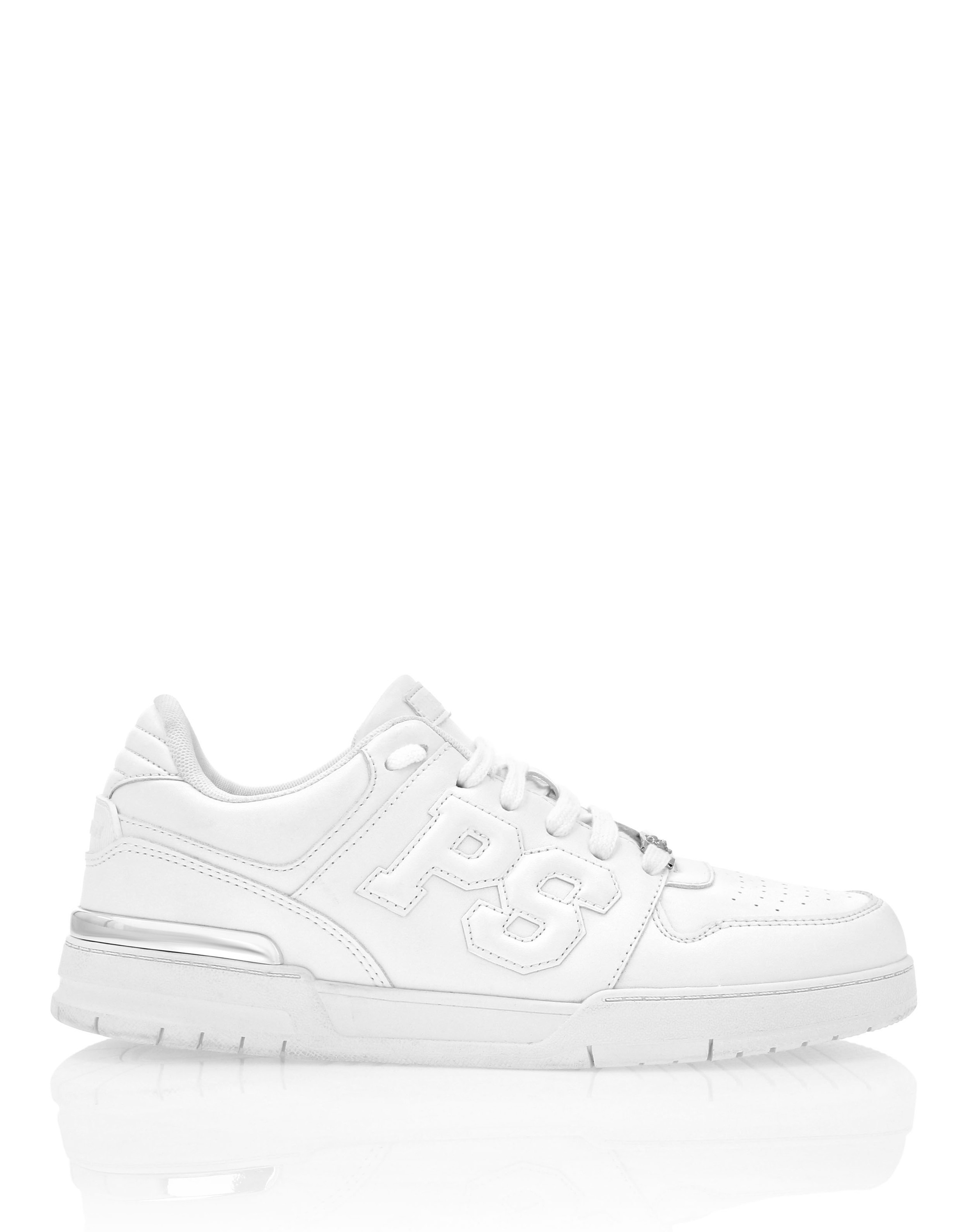Sneaker PLEIN SPORT "Lo-Top Turnschuhe", Damen, Gr. 37, Normalschaft, weiß (01, weiß), Schuhe Sneaker 4