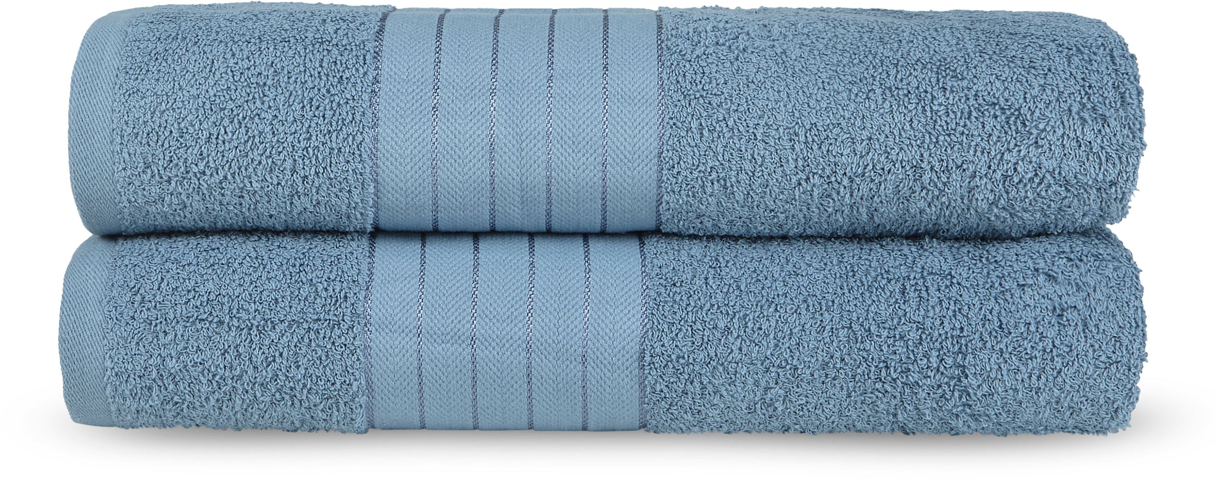 good morning Badetuch "Uni Towels", (2 St., 2er Set Badetücher 70 x 140 cm), Baumwolle, Walkfrottee, Bordüre, 500 GSM, W