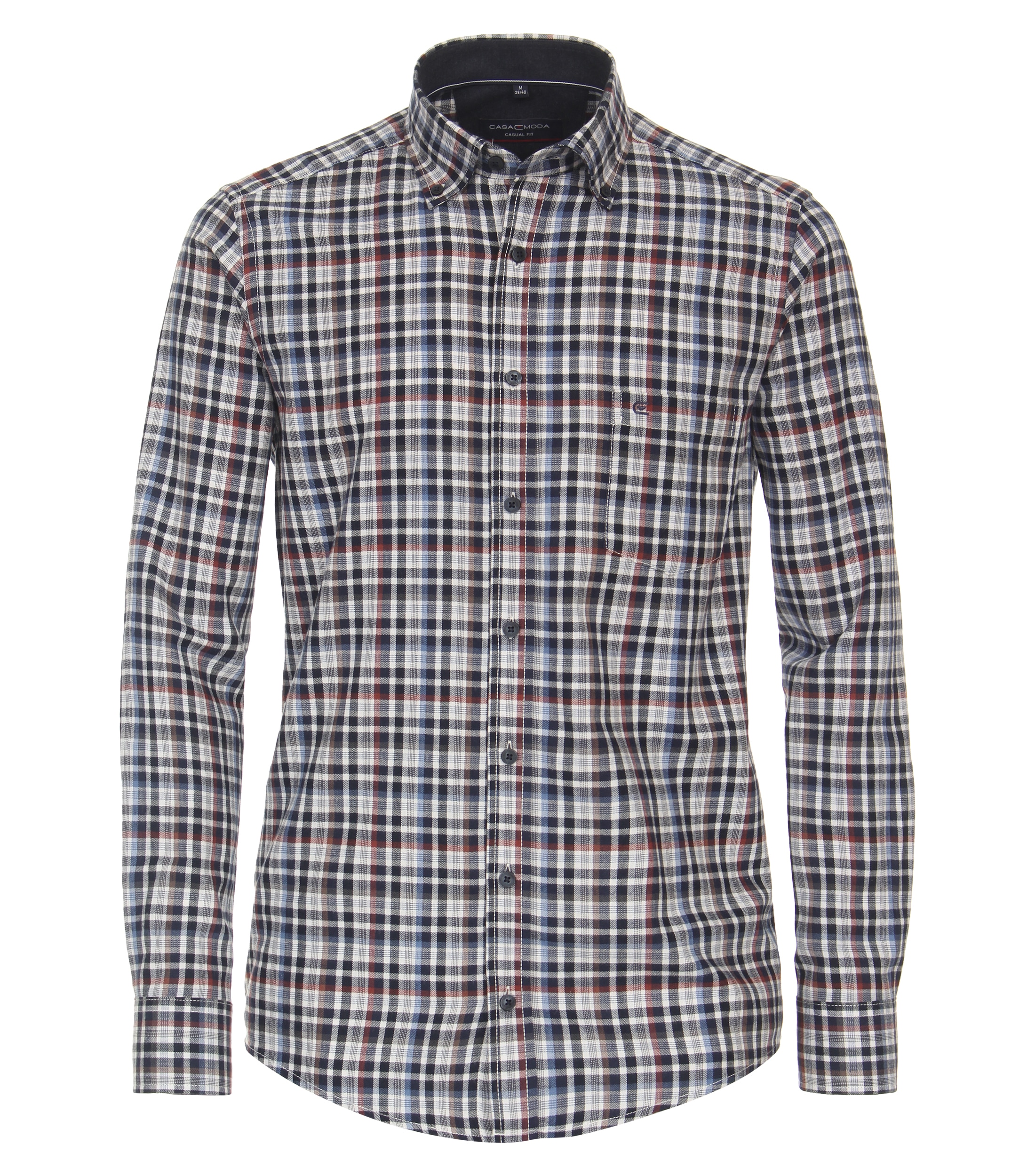 CASAMODA Flanellhemd "CASAMODA Flanellhemd Langarm kariert"
