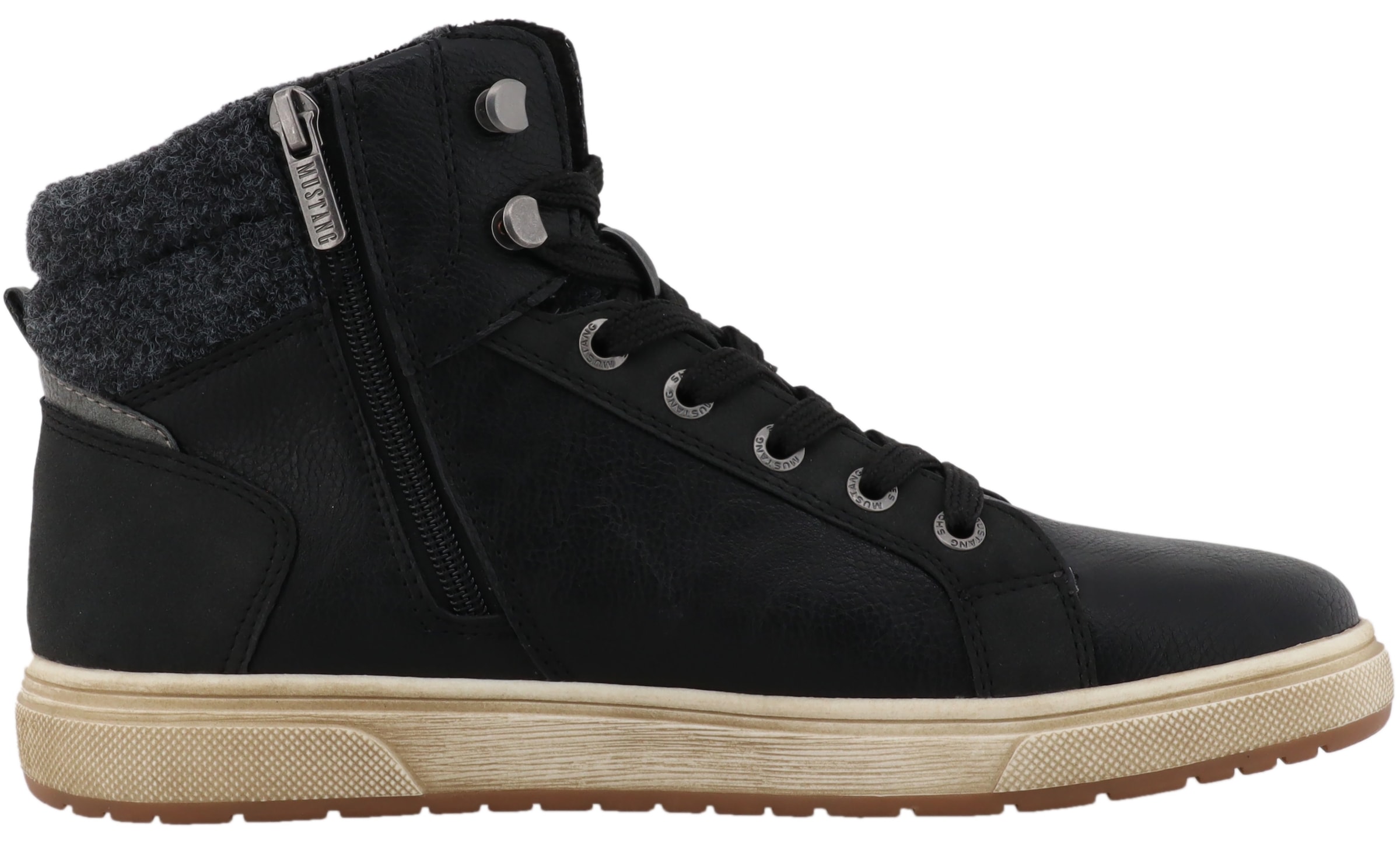 Mustang Shoes Sneaker »Merian«  High Top Sneaker, Schnürboots mit Reißverschluss