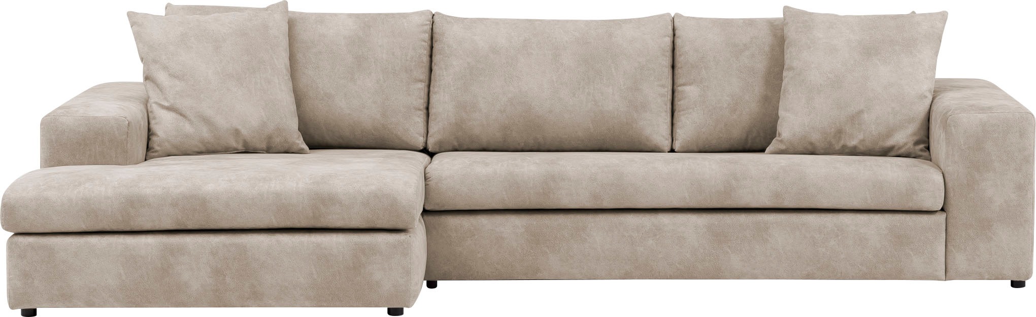 Thumbnail - Home affaire Ecksofa "SLEETLAND XXL in Samtvelours oder Vintage-Leder-Optik, L-Form," besonders groß und bequem