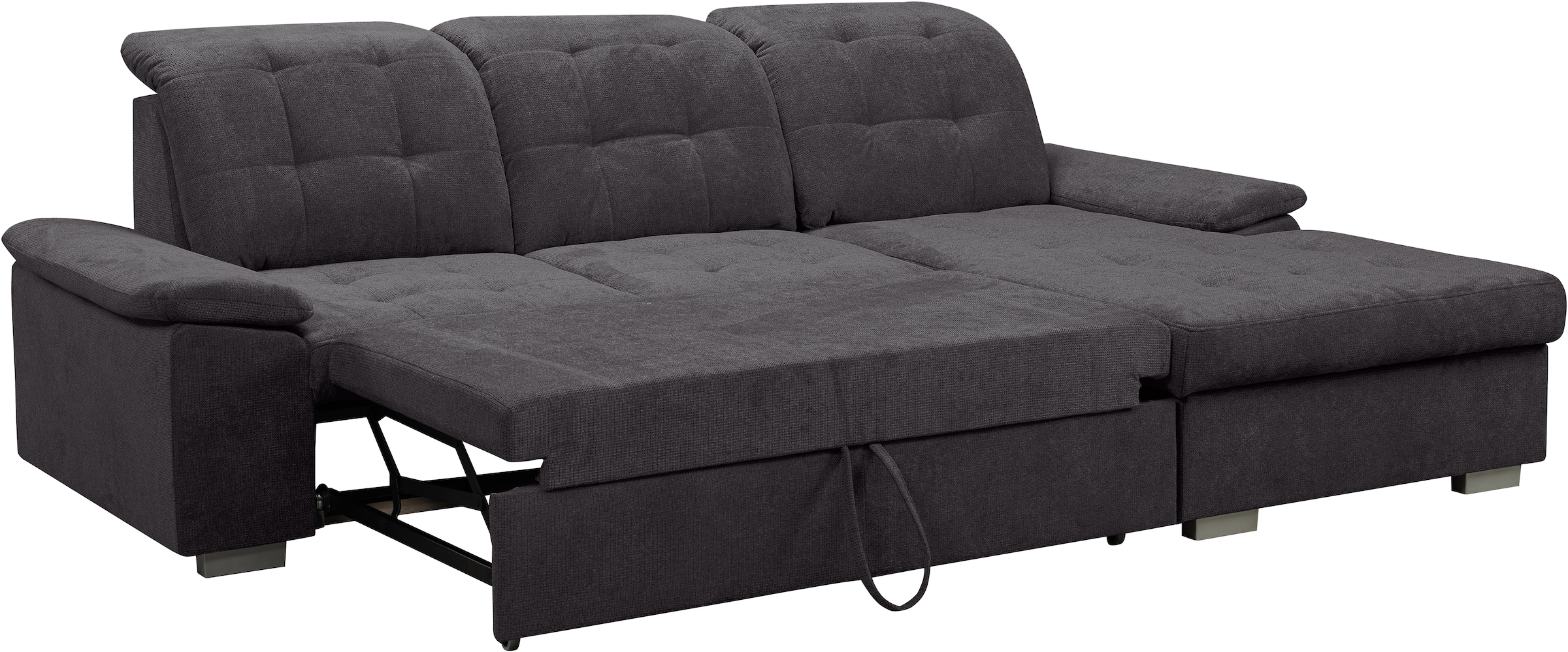 WERK2 Ecksofa Carmen, Sofa, Eckcouch mit Schlaffunktion, Bettkasten und Sitztiefenverstellung