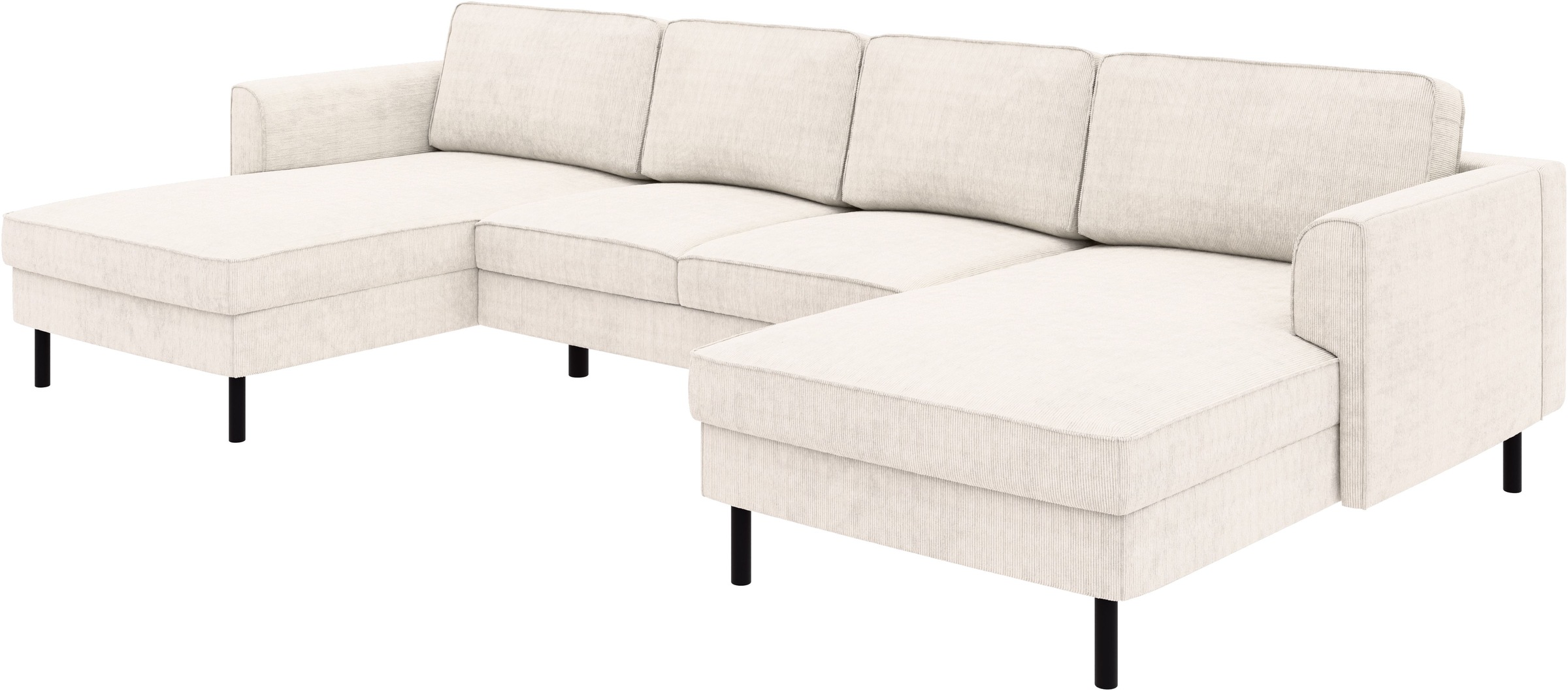 Home affaire Wohnlandschaft »Booster Couch wahlweise mit Schlaffunktion und Bettkasten-auch in Cord«, Sofa in U-Form, Breite 305 cm