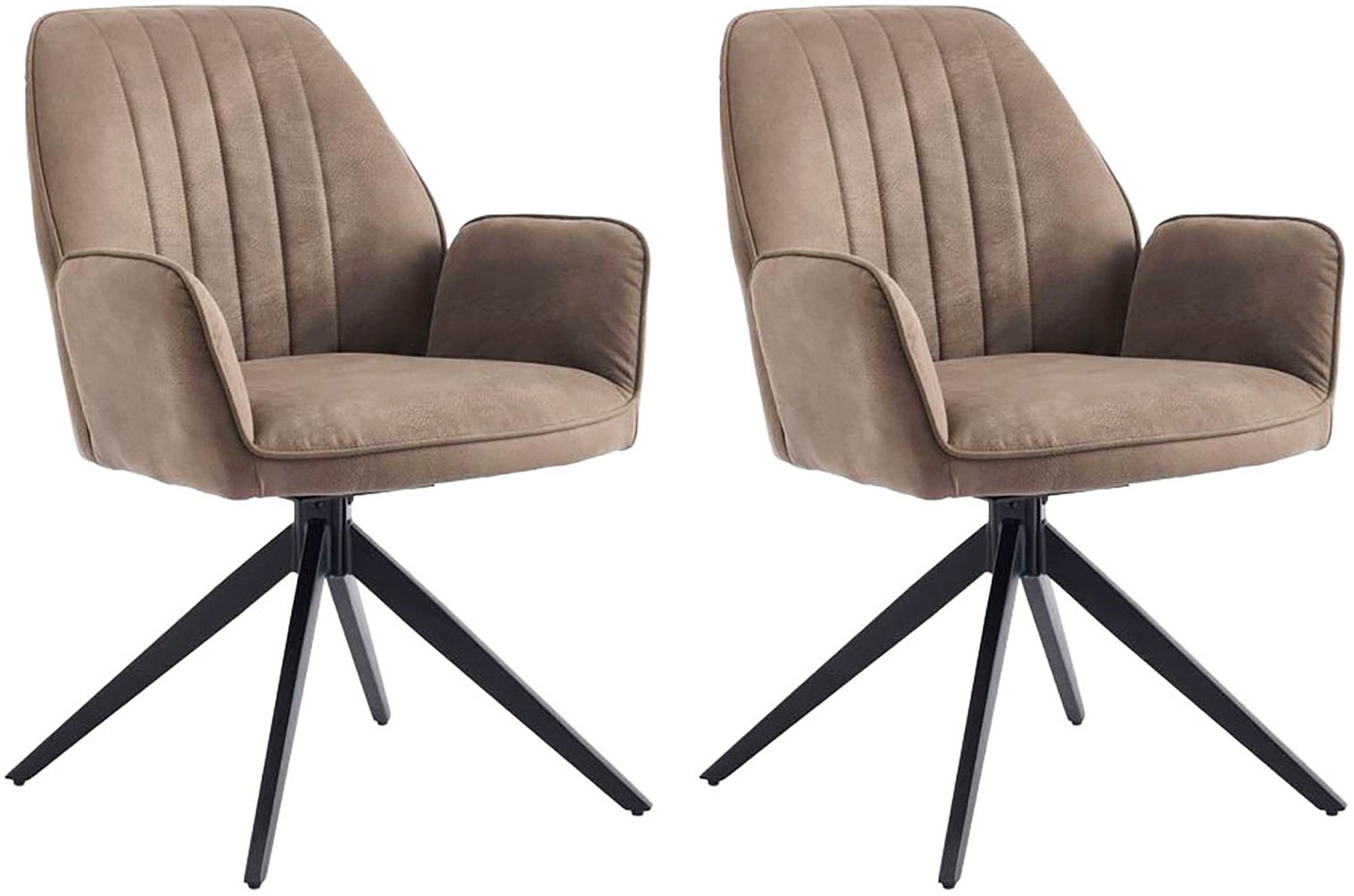 Home affaire Stuhl "Pollenca", (Set), 2 St., Microfaser, tolle Optik günstig online kaufen