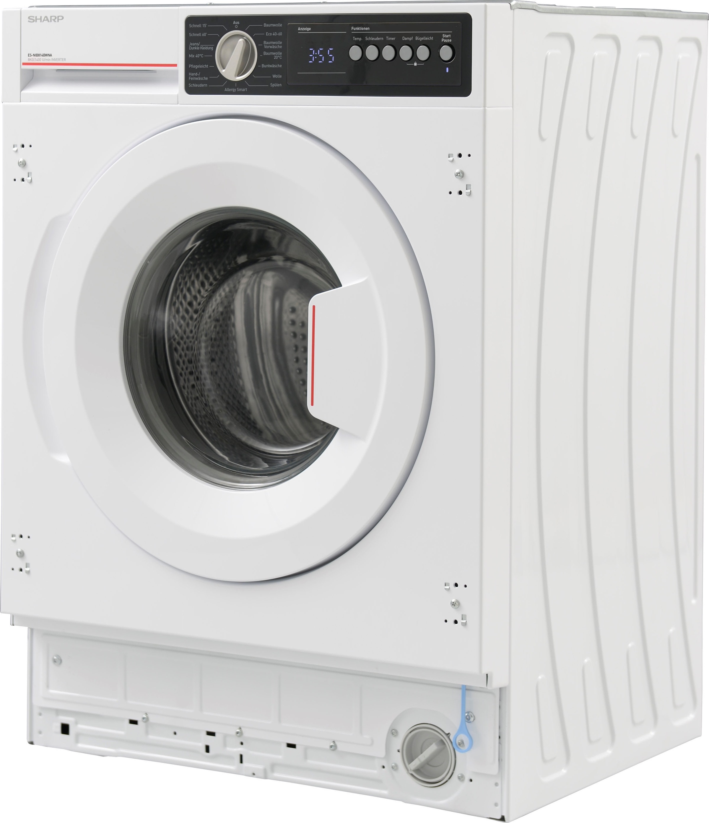 Sharp Einbauwaschmaschine "ES-NIB814BWNA-DE" 8 kg 1400 U/min günstig online kaufen