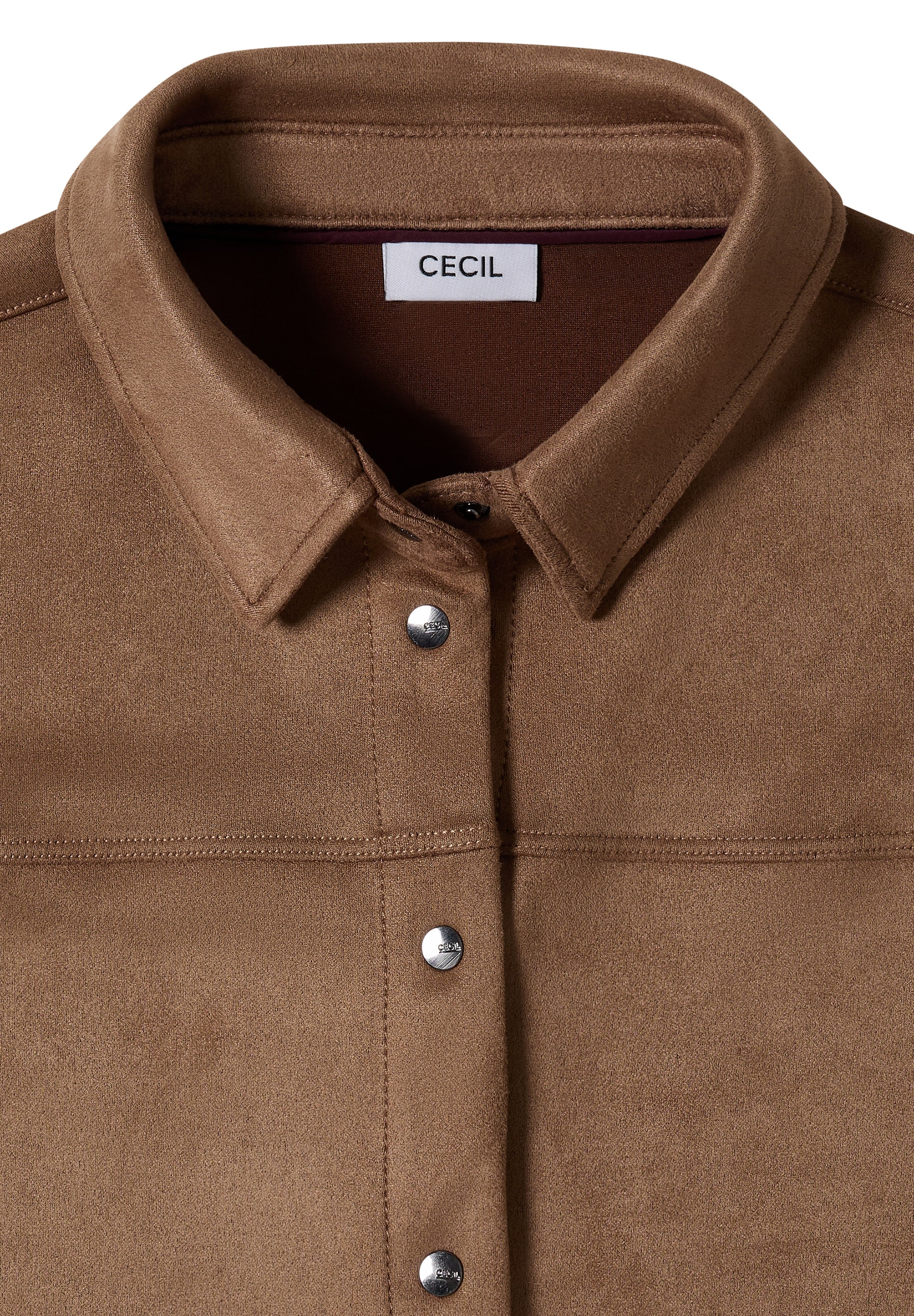 Cecil Hemdbluse in Velours-Optik