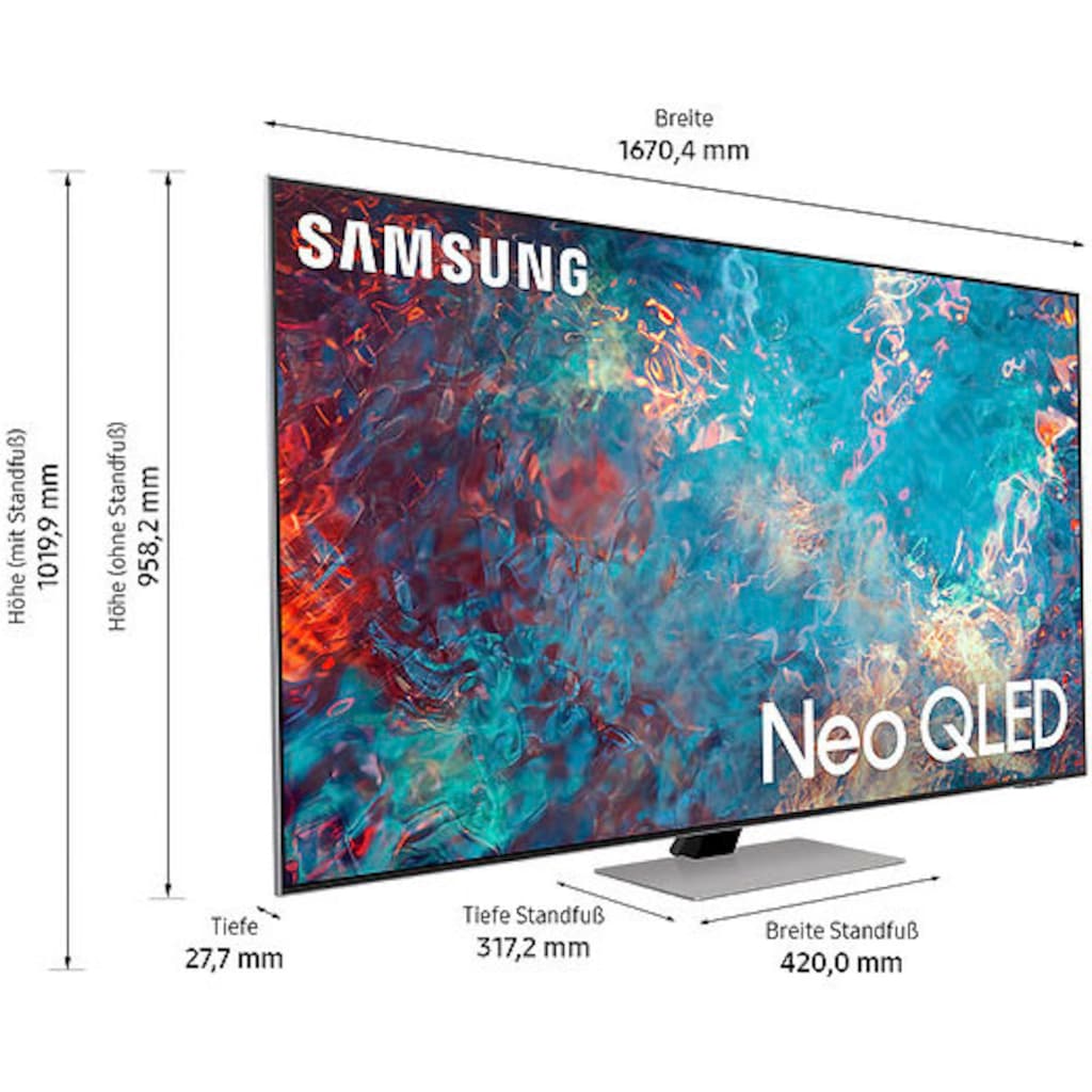Samsung QLED-Fernseher »GQ75QN85AAT«, 189 cm/75 Zoll, 4K Ultra HD, Smart-TV, Quantum HDR 1500-Neo Quantum Prozessor 4K-Quantum Matrix Technologie