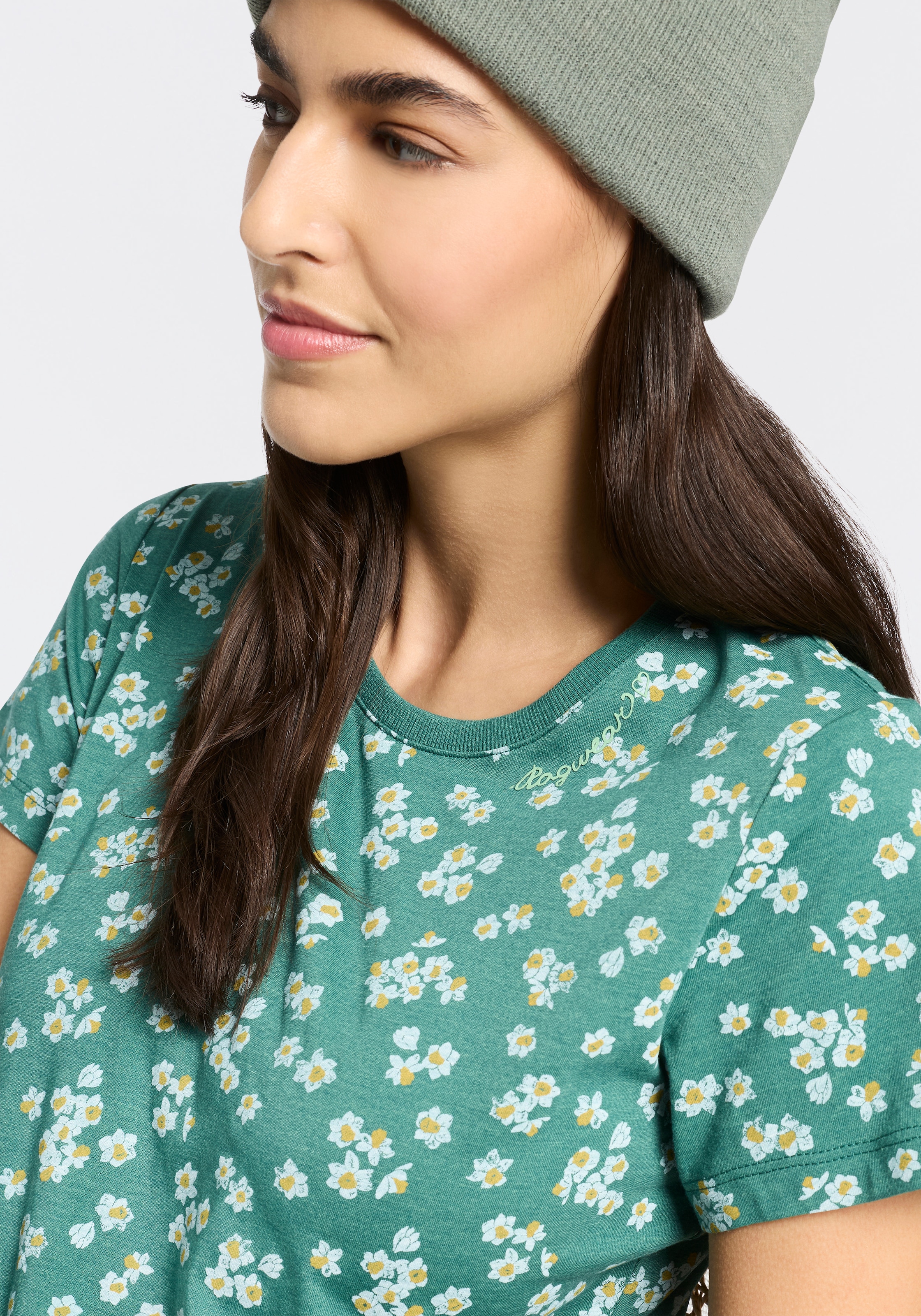 Ragwear Kurzarmshirt »MINTTA FLOWER O« mit sommerlichem Print