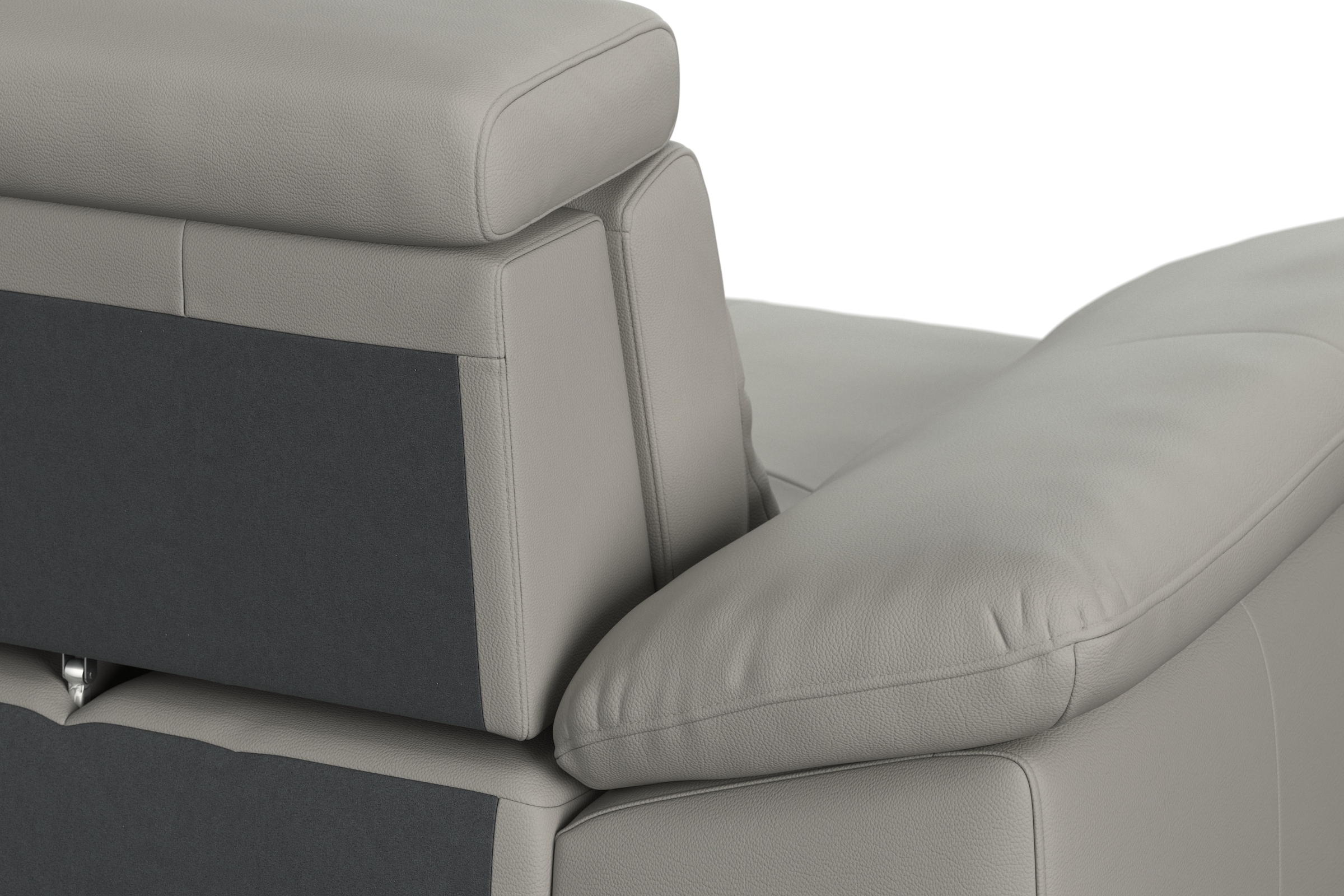 sit&more Ecksofa »Cabrio L-Form, mit Sitztiefenverstellung, Arm- und Kopfteilverstellung«, 2 Nierenkissen, Federkern, optional Bettfunktion und Stauraum