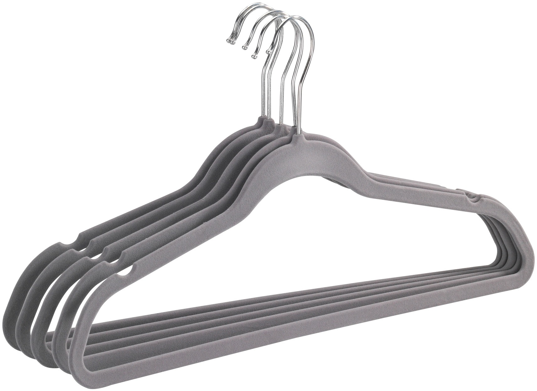 WENKO Kleiderbügel Kunststoff, beflockt, 45 cm günstig online kaufen