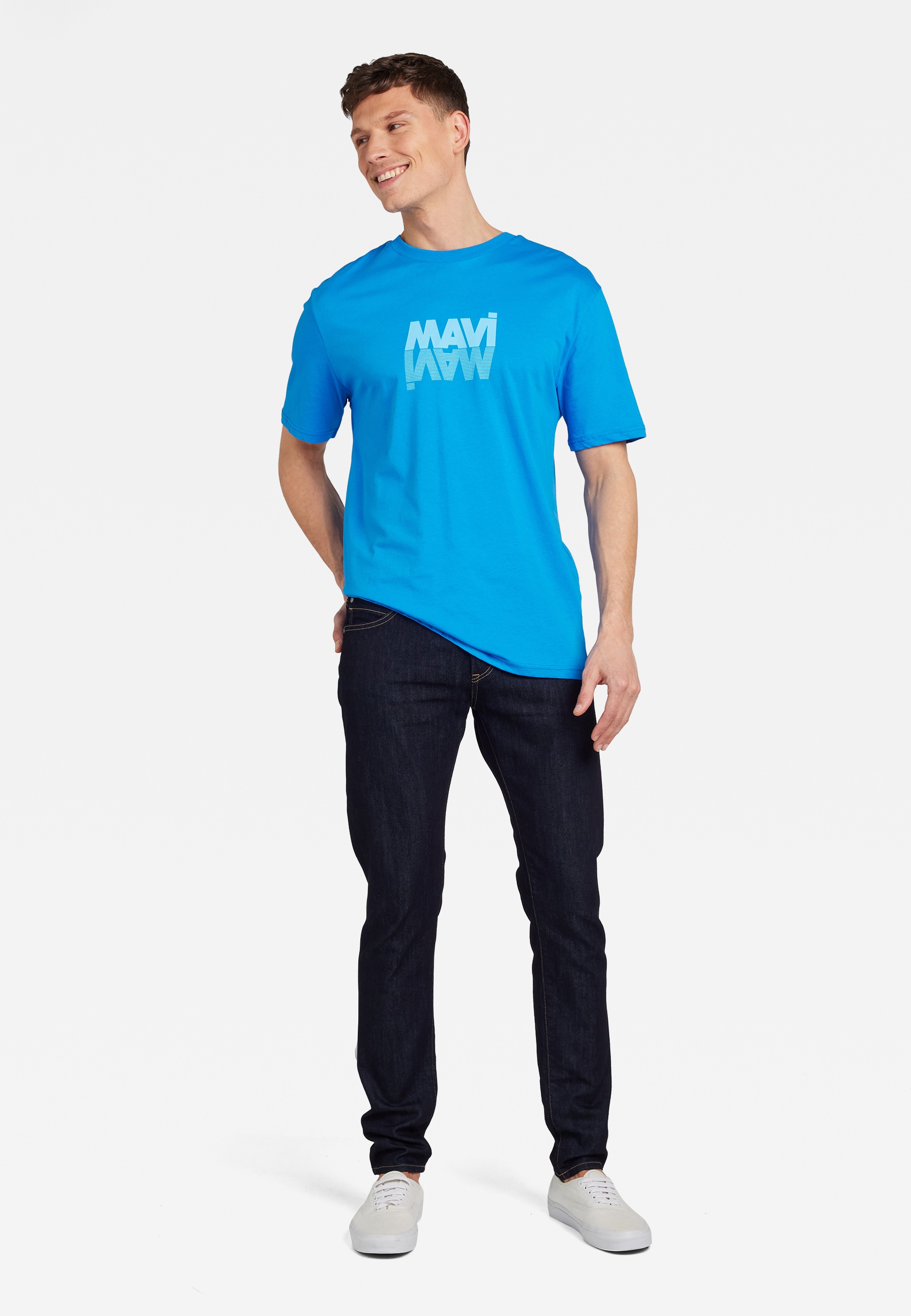 Rundhalsshirt »MAVI LOGO TEE«, T-Shirt mit Mavi Print