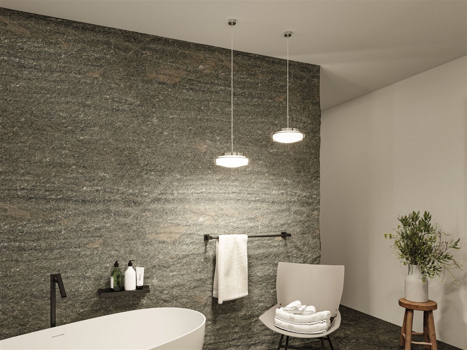 Paulmann LED Pendelleuchte »Selection Bathroom BAUR Chrom 11,5W | Luena Glas/Metall«, flammig-flammig 3000K 230V IP44 1