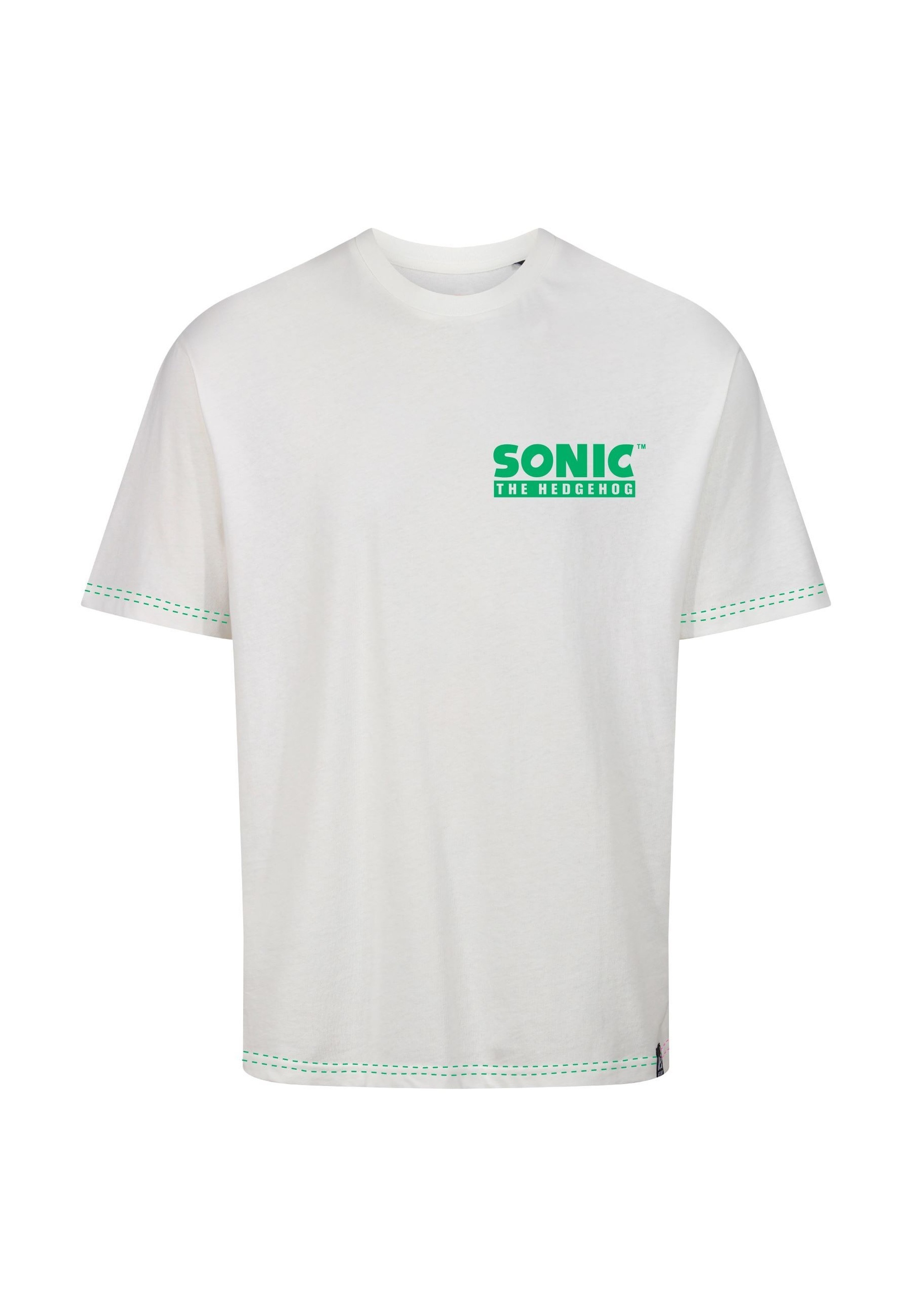 Thumbnail - Recovered T-Shirt "Sonic Japanese Text" 1 Stk. tlg. mit angesagtem Print im Japanese-Stil