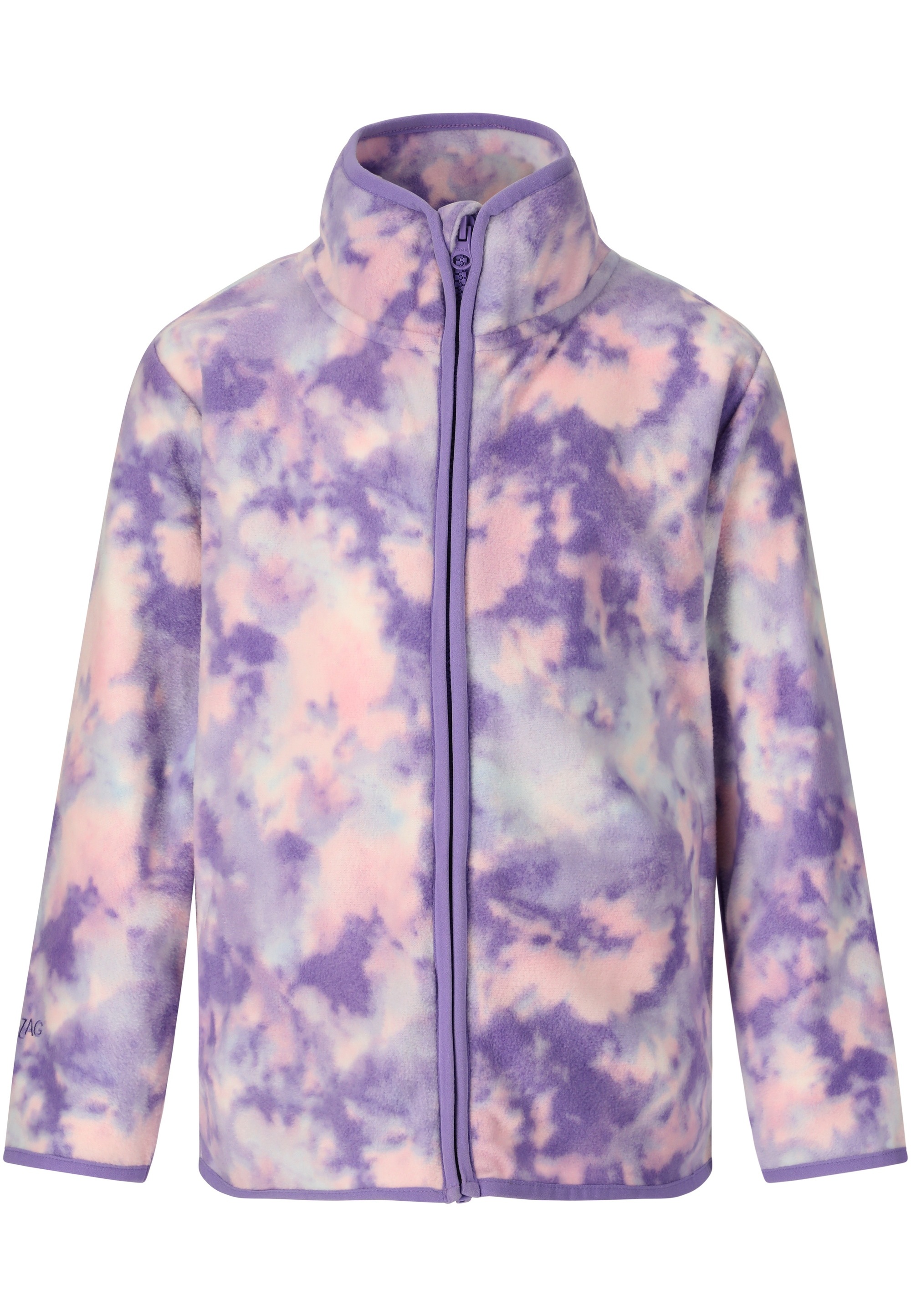 ZIGZAG Jungen Fleecejacke "Jasmina"flieder, lila, Gr. 110, bedruckt, 100% Polyester, Jacken, mit atmungsaktiven Eigenschaften