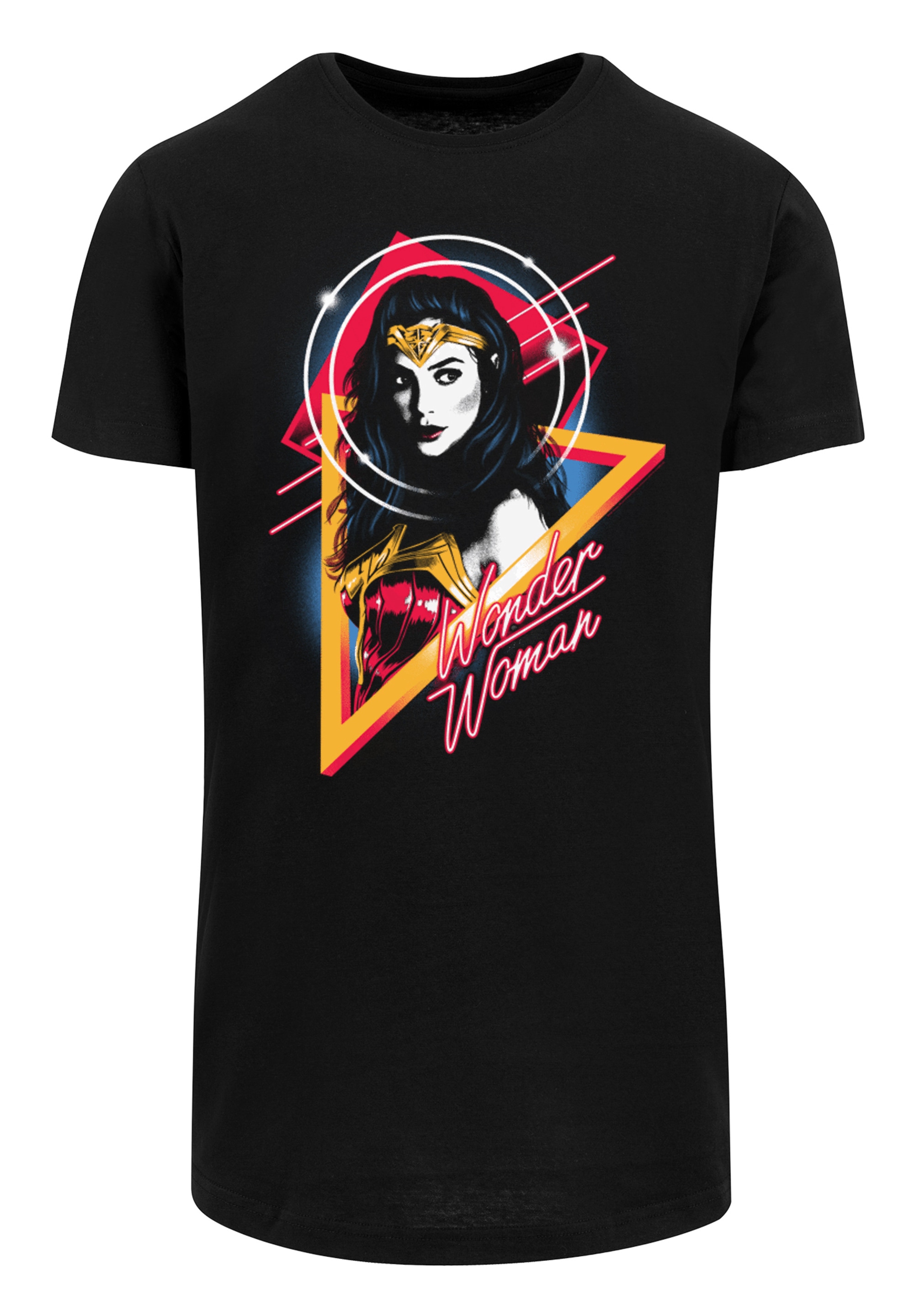 F4NT4STIC T-Shirt »DC Comics Wonder Diana 80s Triangle«, Herren,Premium Merch,Lang,Longshirt,Bedruckt