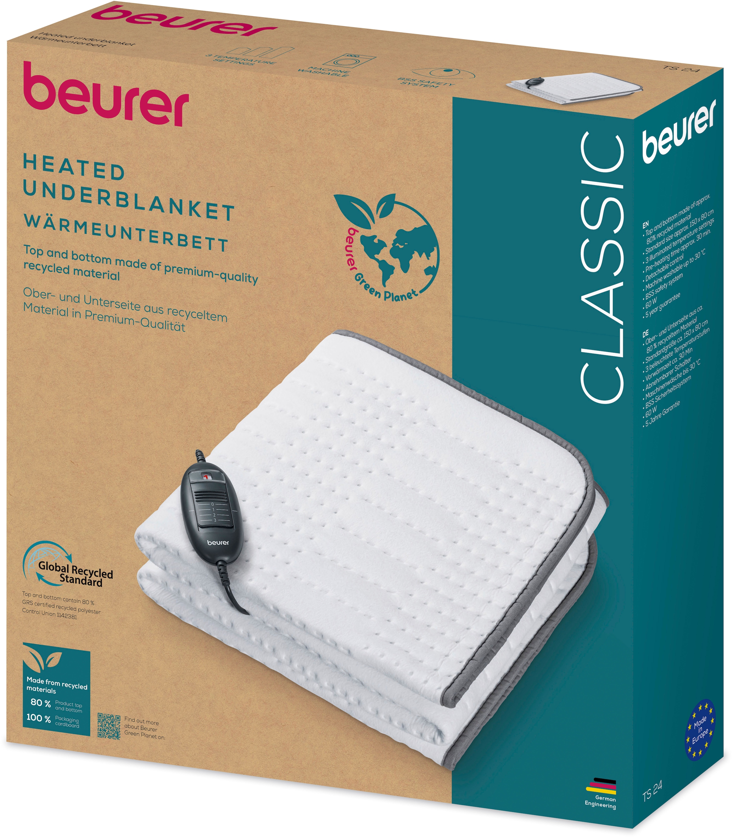 BEURER Wärmeunterbett »TS 24 Green Planet«