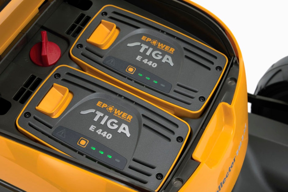 STIGA GARDEN Akkurasenmäher »Collector 548 S AE«, (Set), inkl. 2x 4 Ah Akku und Ladegerät