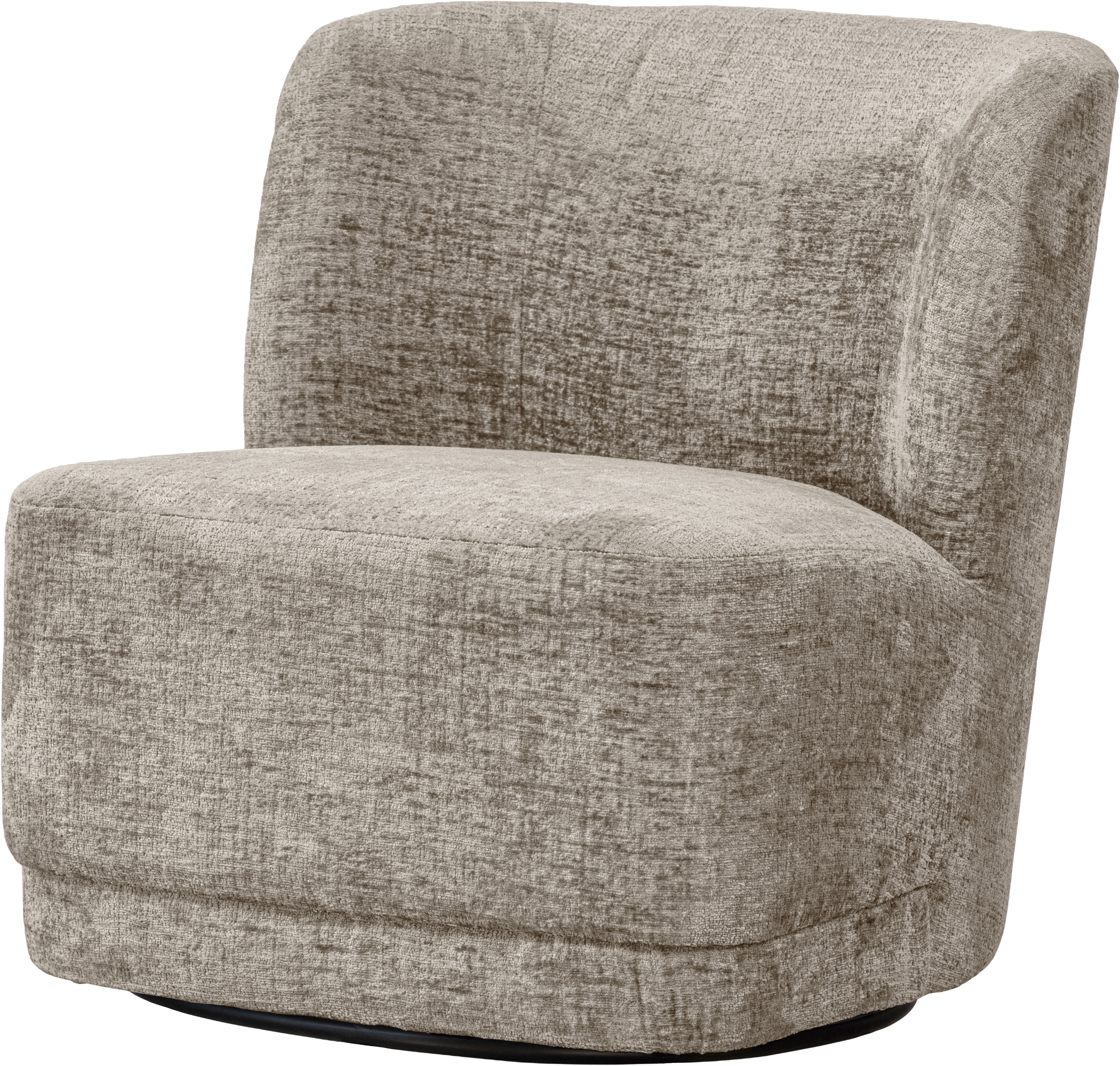 WOOOD Drehsessel "Atty mit struktur-Velvetbezug und Drehmechanismus B 74 x T 65 x H 75cm" Sehr hohe Verschleißfestigkeit, montiert geliefert, Tragkraft 120 kg