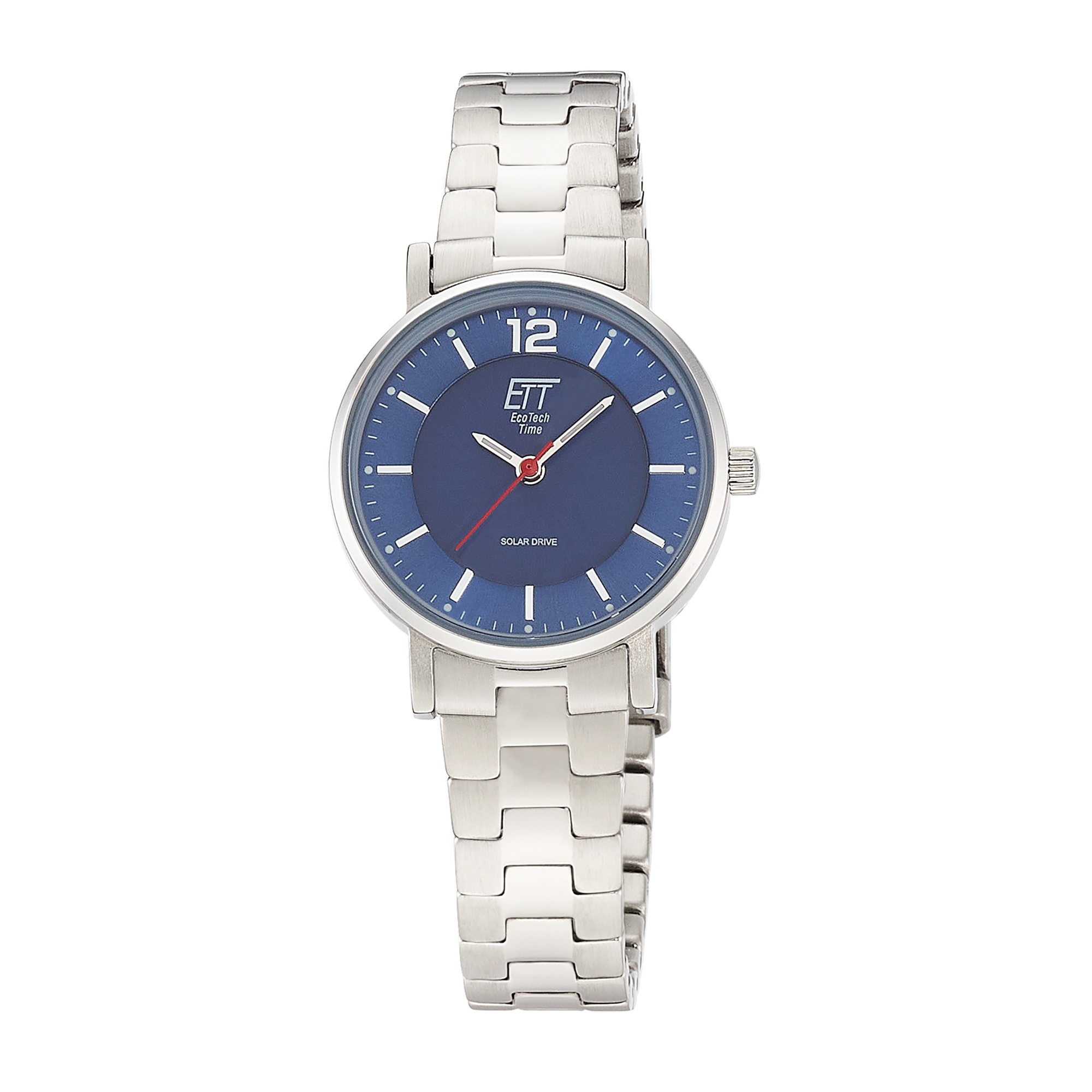 ETT Damen Solaruhr, silber, Armbanduhren, Armbanduhr, Damenuhr, Partneruhr, Edelstahlarmband
