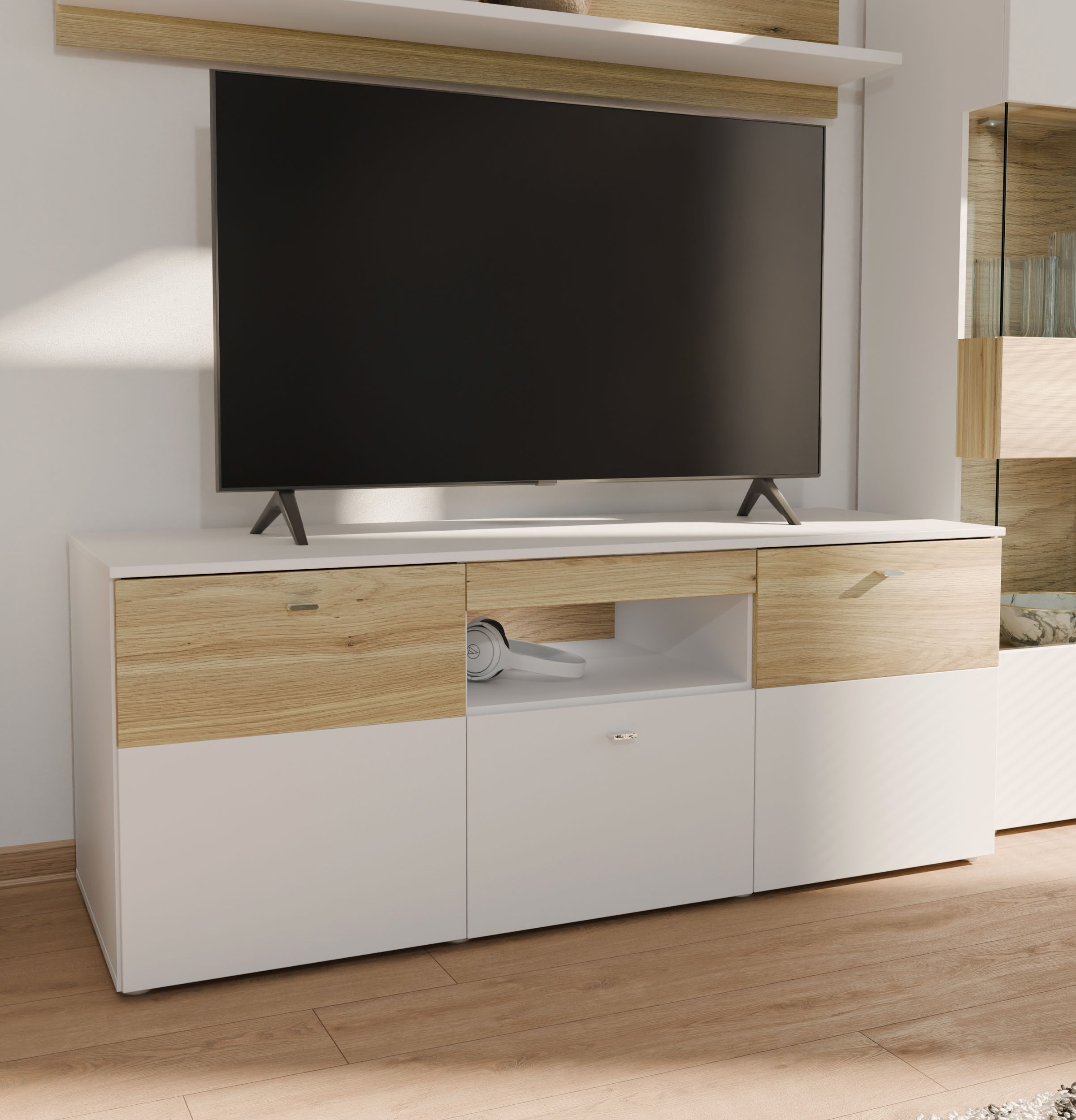 FORTE Lowboard »Como«, TV-Board, LED Beleuchtung, Soft Close, Stauraum, 149,8/59,3/52 cm