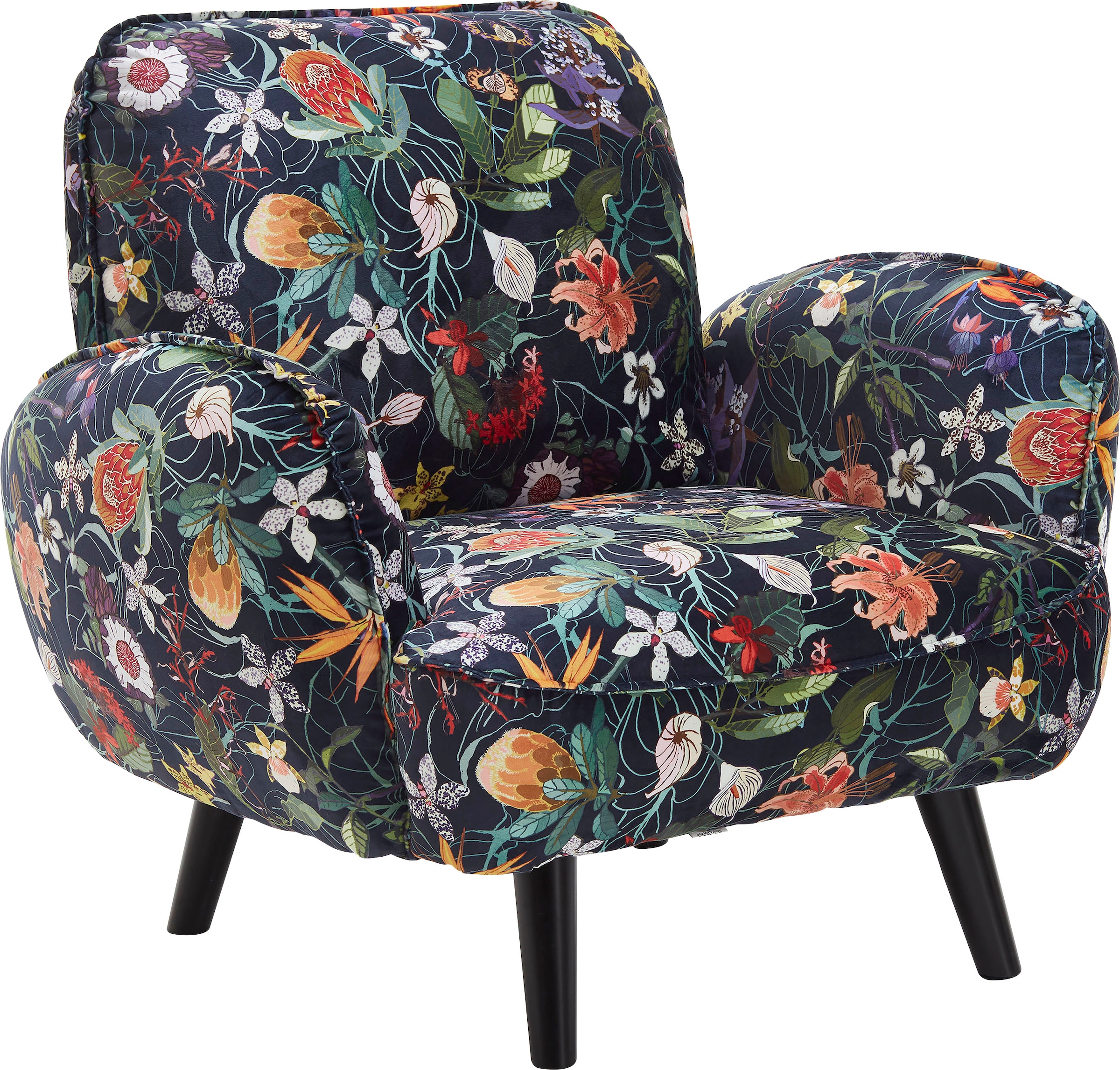 ATLANTIC home collection Sessel, mit Wellenunterfederung, im BAUR Massivholzfüße, stellbar frei kaufen Raum 
