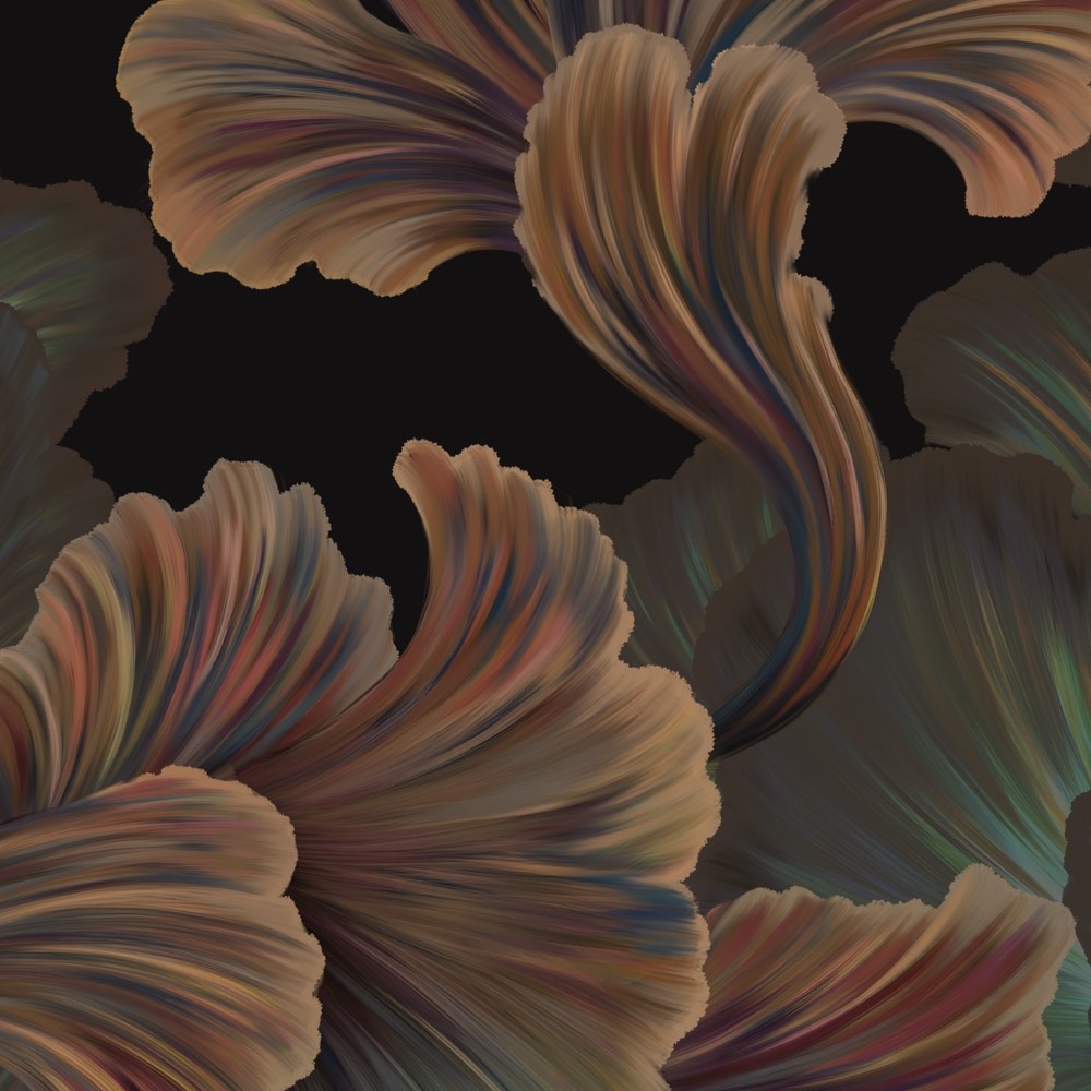 Komar Fototapete »Vlies Fototapete - Night Blossoms - Größe 200 x 250 cm« Motiv | bedruckt glatt