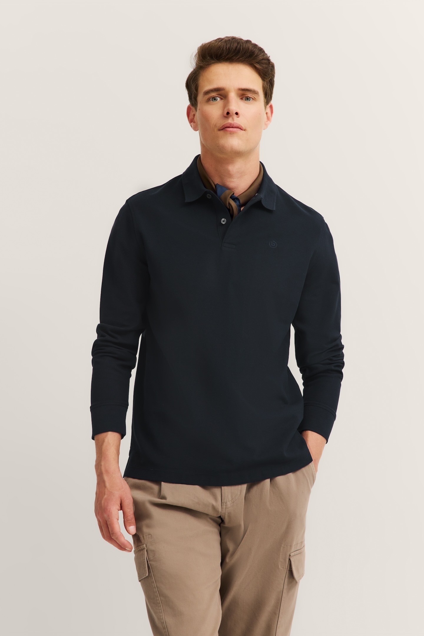 bugatti Langarm-Poloshirt "Modern Fit", aus reiner Baumwolle günstig online kaufen