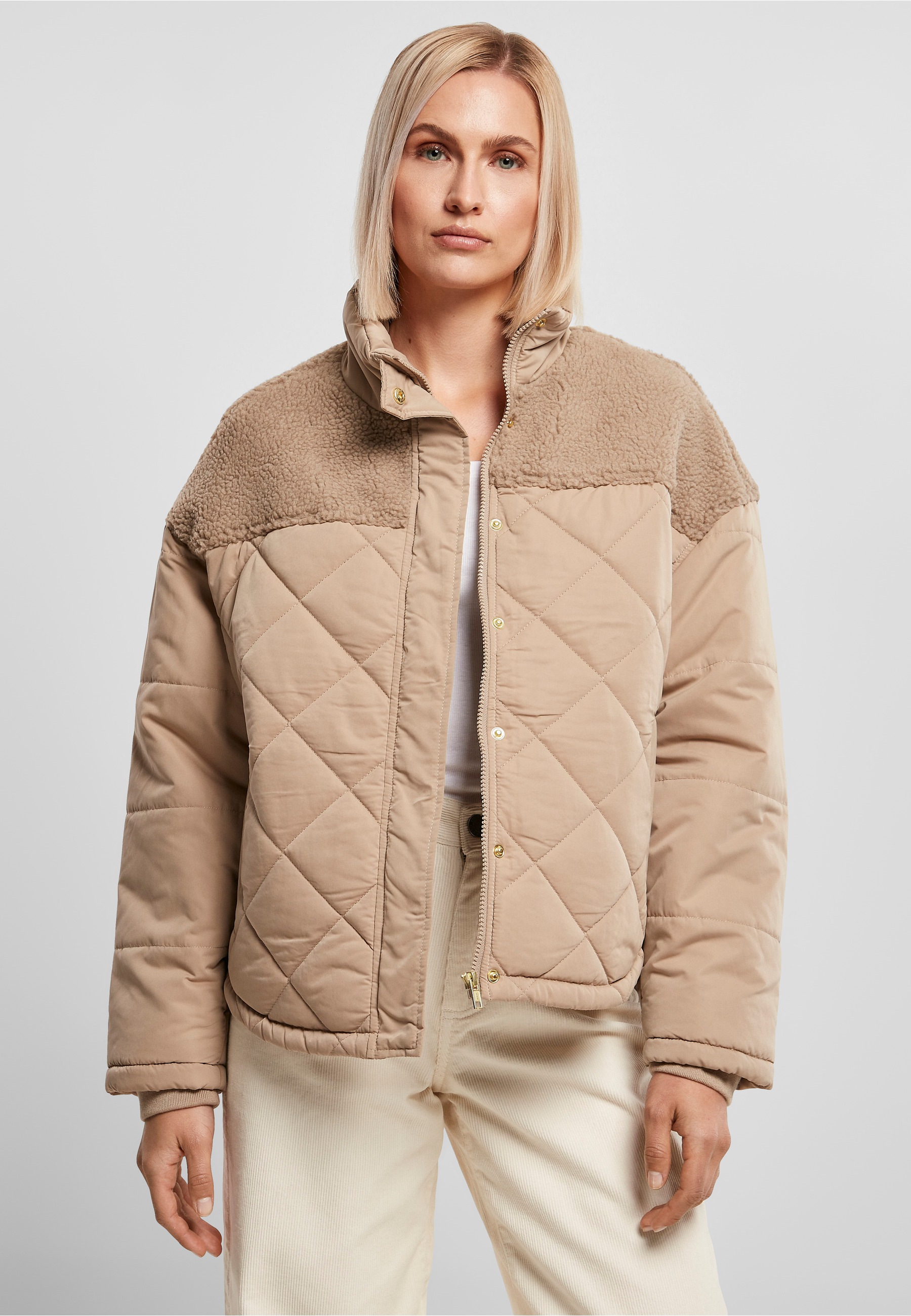 URBAN CLASSICS Winterjacke »Urban Classics Damen« 1 Stk. tlg. ohne Kapuze