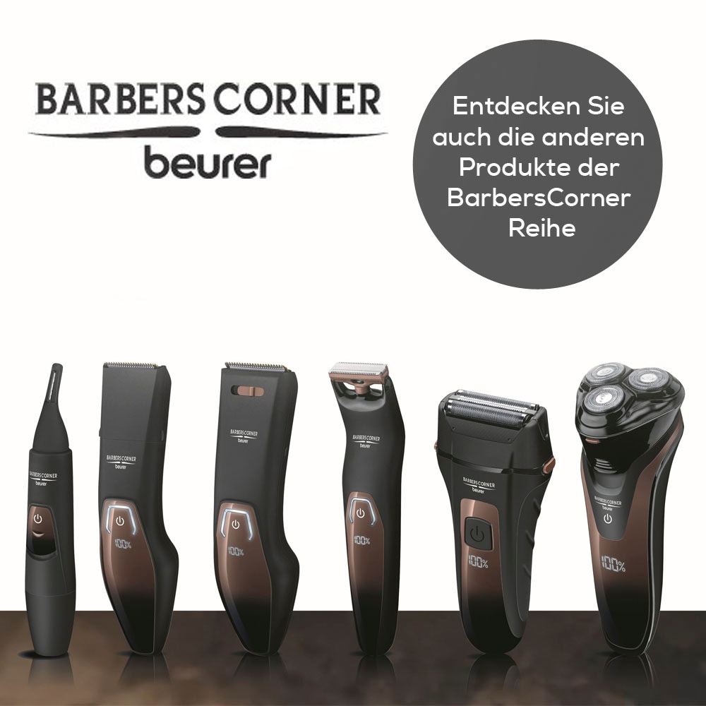 BEURER Bartschneider »BarbersCorner (IPX4) Aufsätze, | Gerät BAUR 4 4000«, spritzwassergeschützt HR