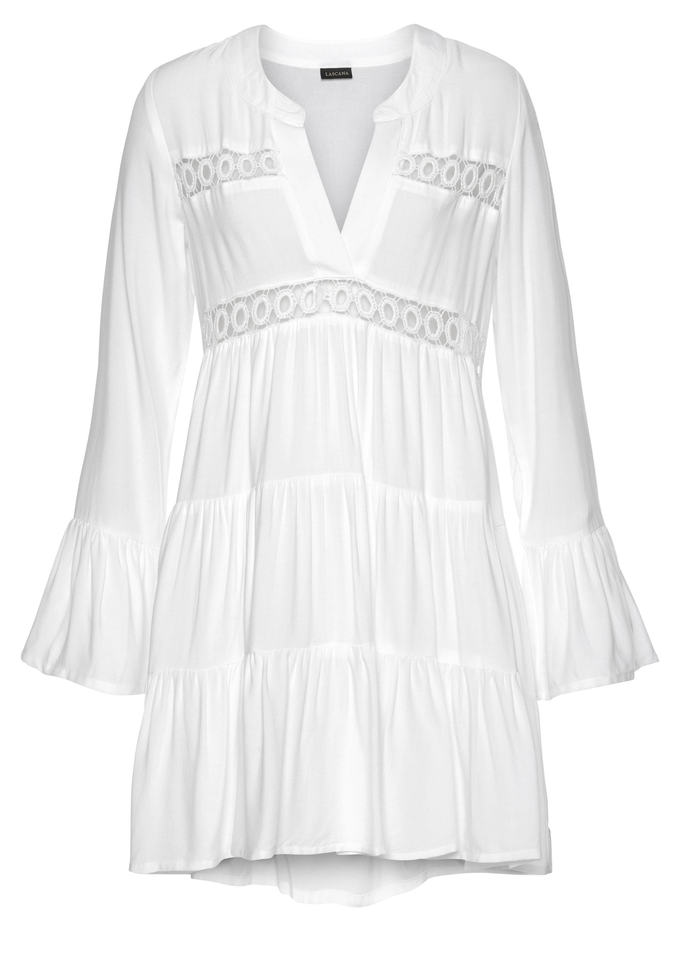 LASCANA mit Spitzeneinsätzen, Tunika, Blusenkleid, Strandmode günstig online kaufen