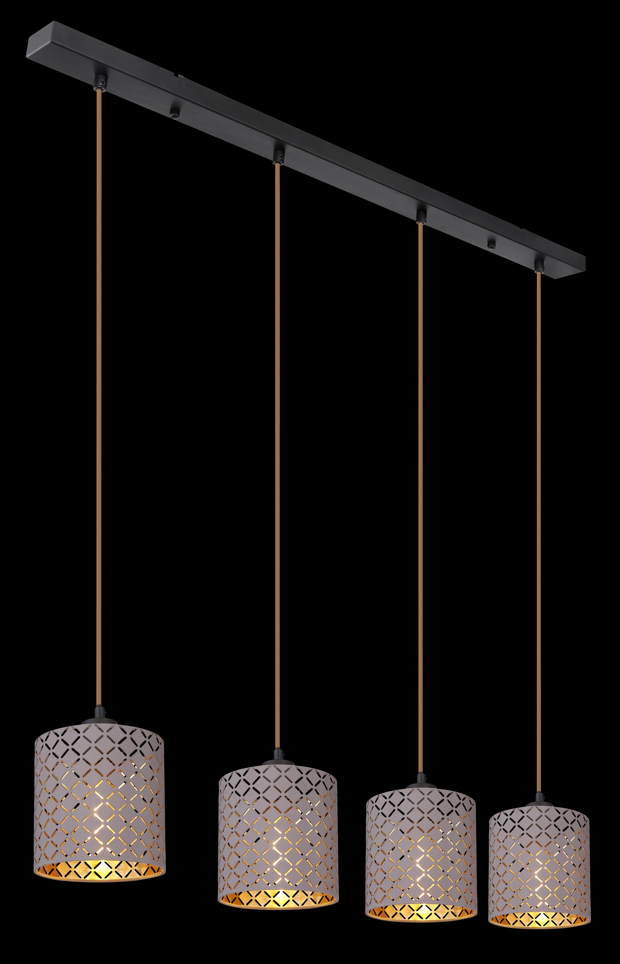 GLOBO LIGHTING Hängeleuchte »CINDY« E27 1 Stk. Hängeleuchte für Esszimmer Textil grau