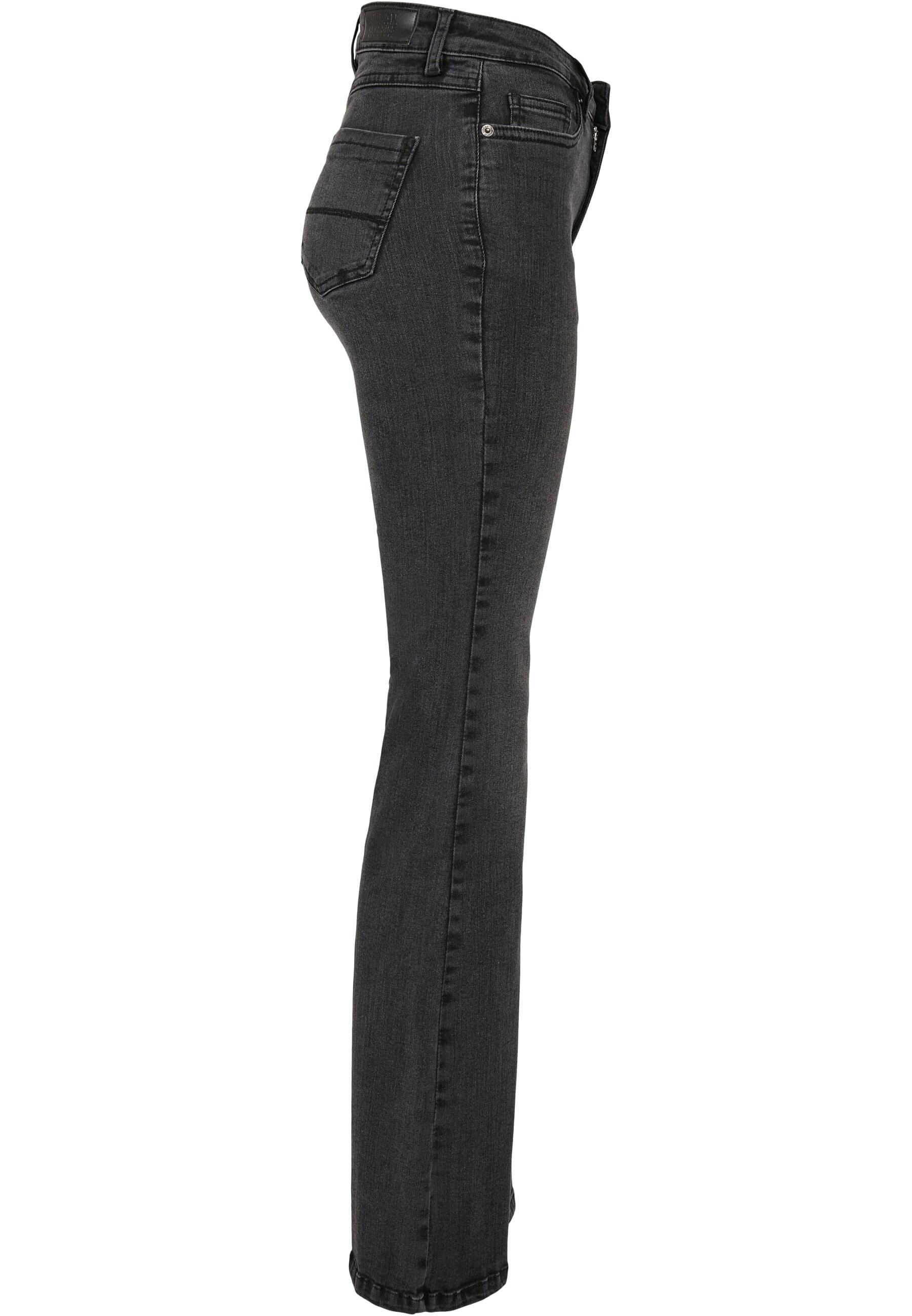 URBAN CLASSICS Bequeme Jeans »Urban Classics Damen Ladies High Waist Flared Denim Pants«, (1 tlg.)
