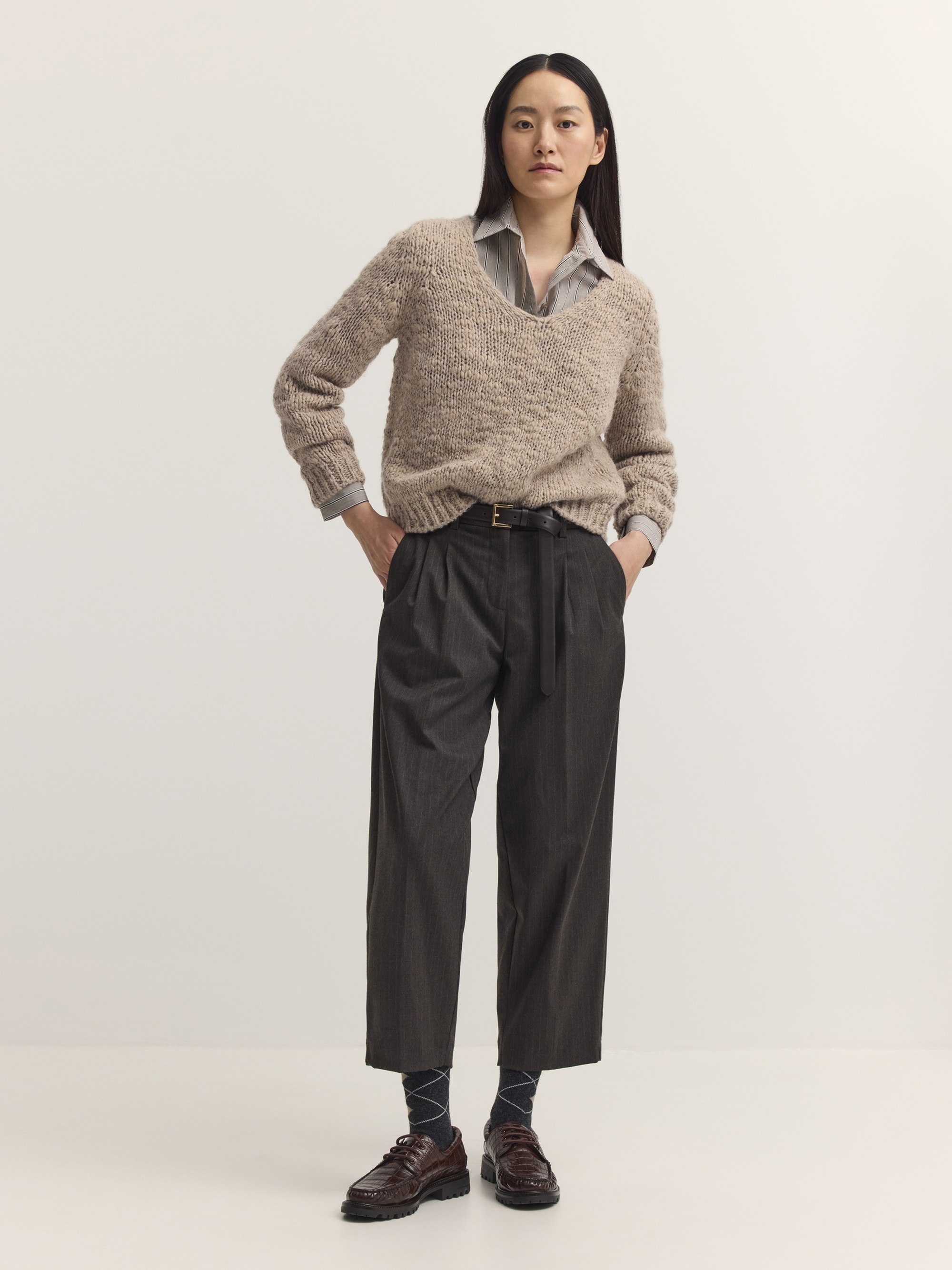 bugatti V-Ausschnitt-Pullover »Regular Fit« Regular Fit V-Ausschnitt Meliert