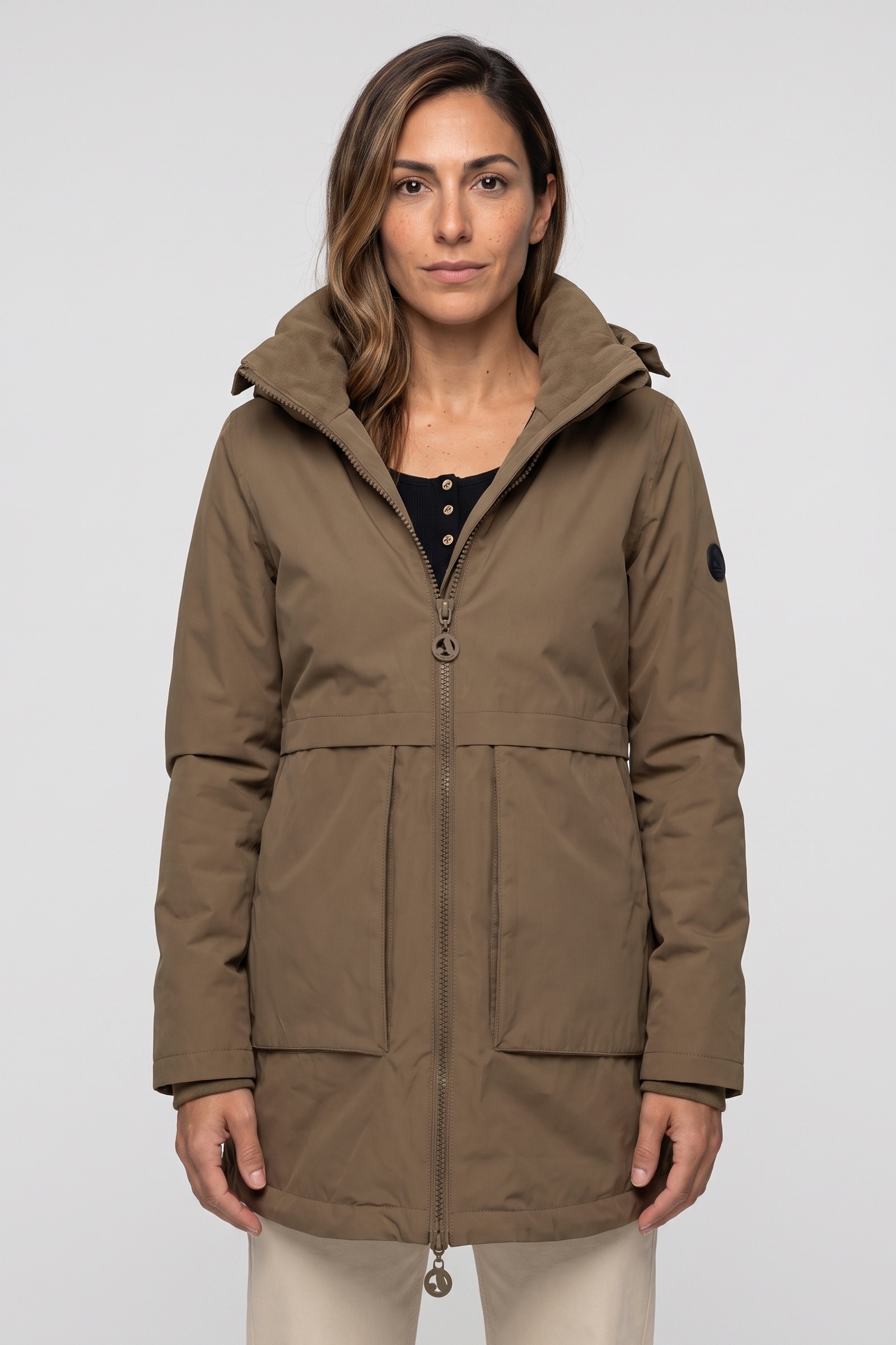 Alife & Kickin Winterjacke »Damen MaluAK A Winterjacke, Jacke« Kapuze am Stehkragen, Zwei-Wege-Reißverschluss, Regular Fit