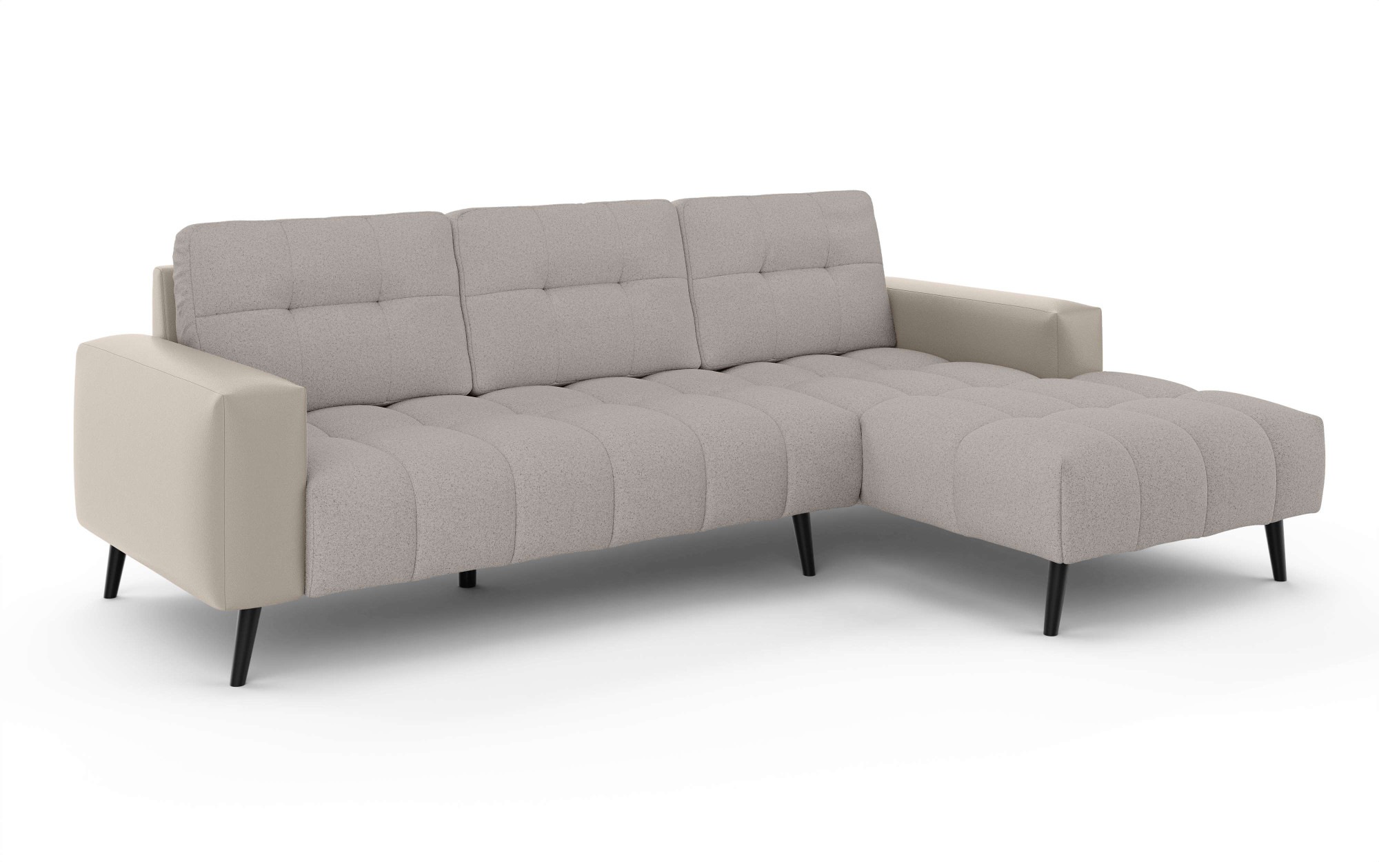 INOSIGN Ecksofa »SERINE mit Recamiere rechts/links bestellbar, Maße B/H/T 253/91/161 cm«, L-Form mit Wellenunterfederung, 3 Rückenkissen, ohne Bettfunktion