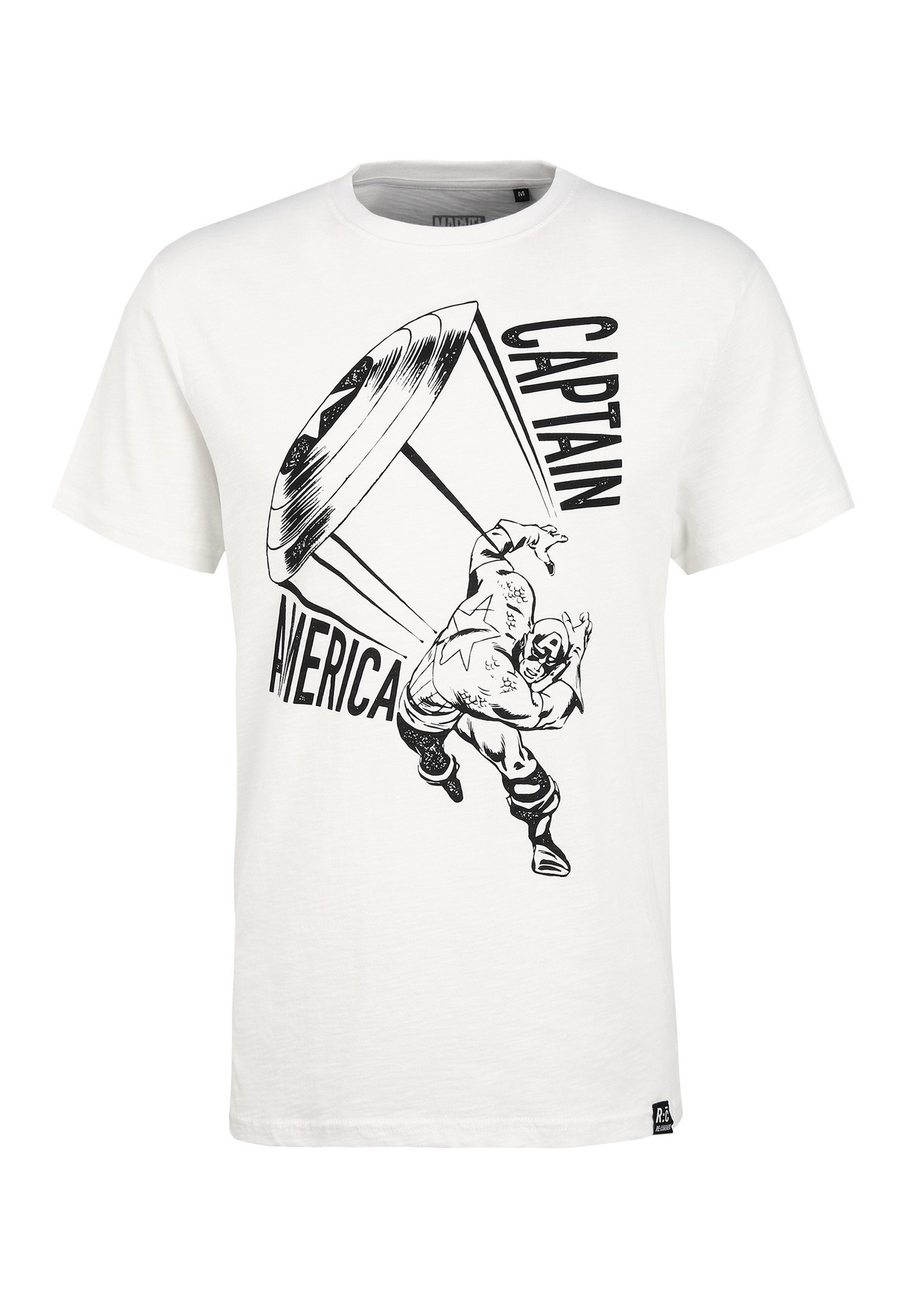Recovered T-Shirt »Marvel Captain America Shield Ecru Slub«, mit angesagtem Captain America-Print