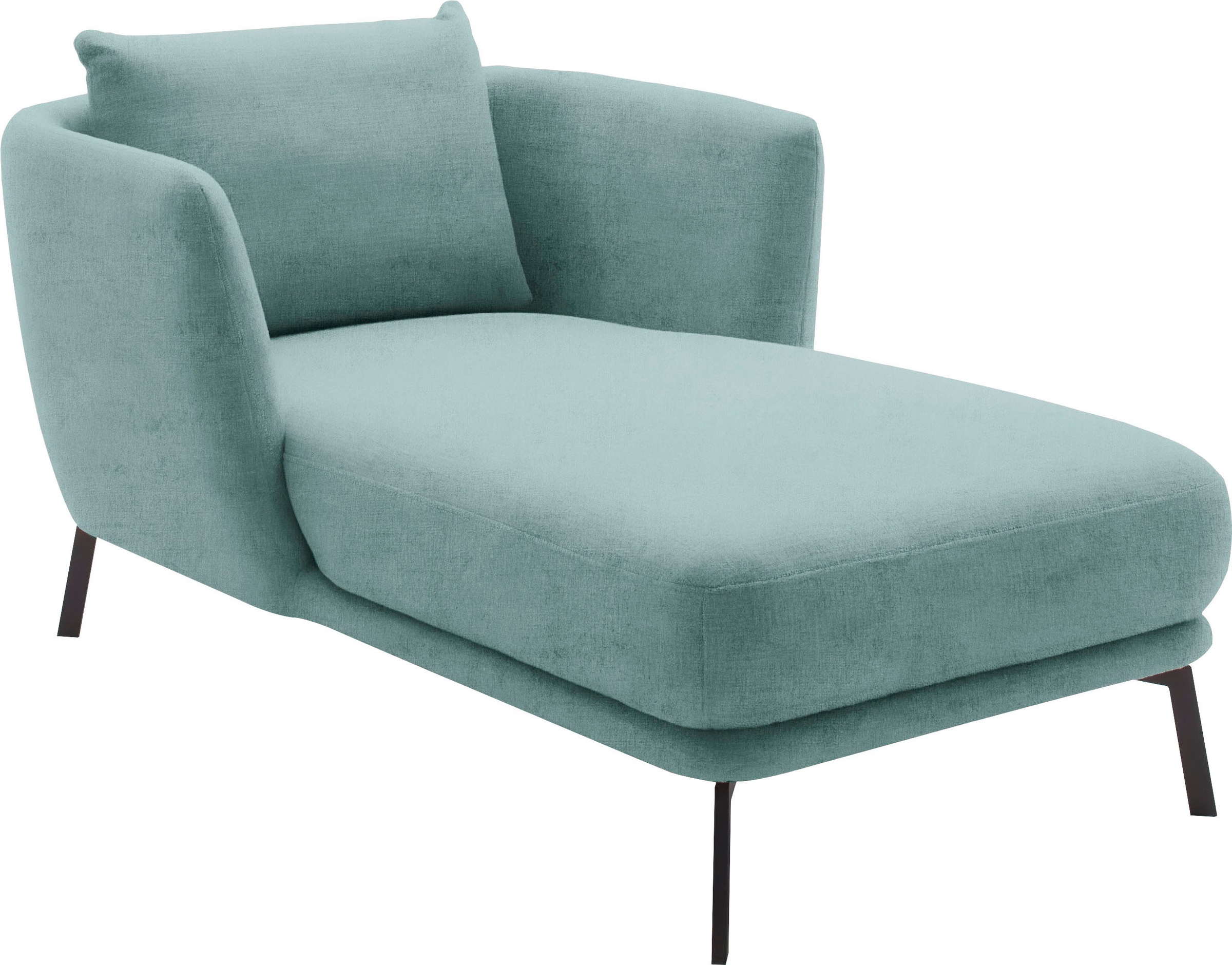 SCHÖNER WOHNEN-Kollektion Chaiselongue "Pearl - 5 Jahre Hersteller-Garantie, auch in Bouclé. Recamiere, bequem" Maße (B/H/T): 101/71/161 cm, Füße aus Metall