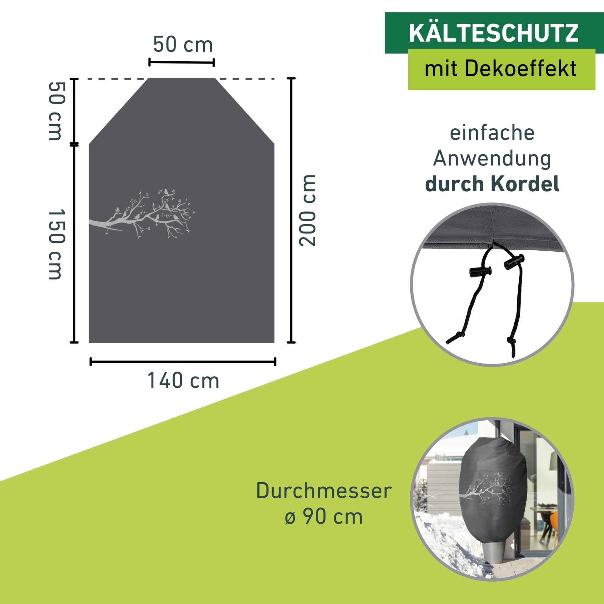 Windhager Winterschutzvlies »Winterschutz für Pflanzen, Vlieshaube, Frostschutz und Kälteschutz« licht-, wasser- und luftdurchlässig, 3x1,5 m, Stärke 30 g/m2